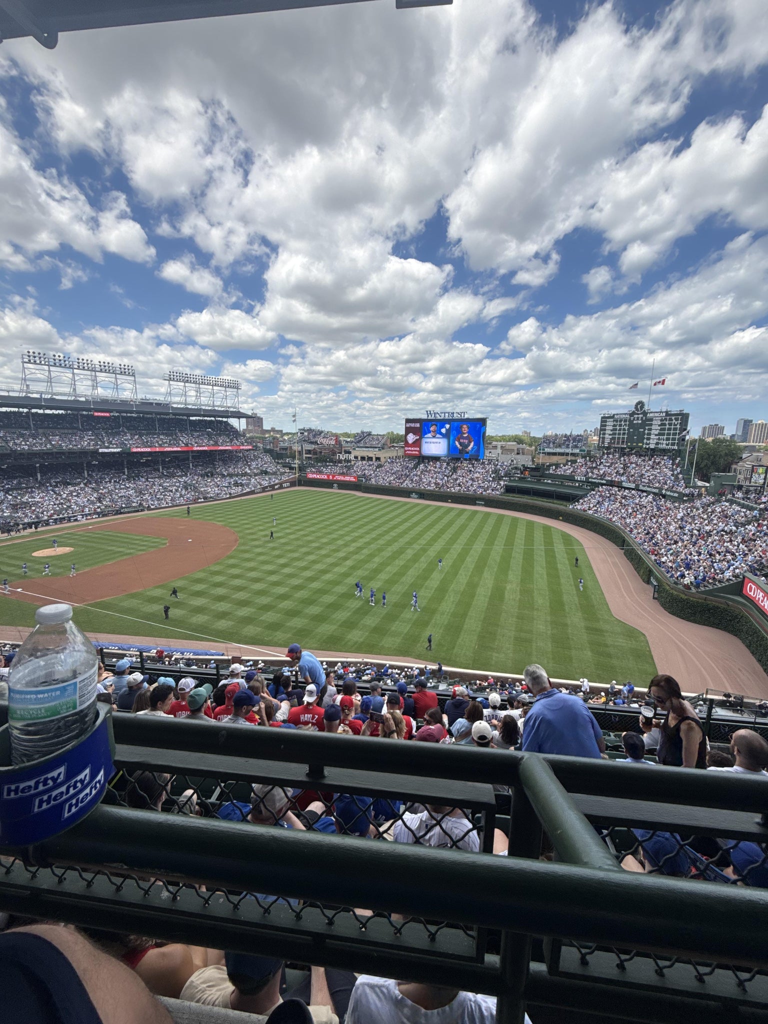 Real Fan View taken from 330 Right at Wrigley Field by Charlotte M
