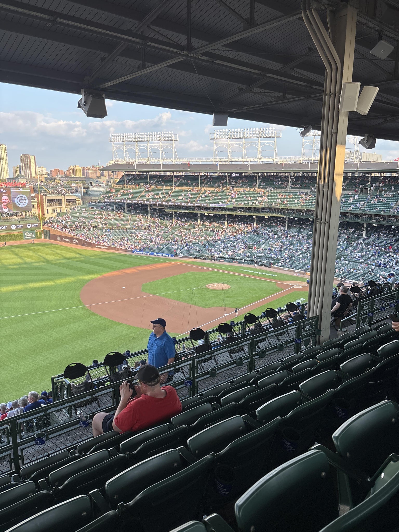 Real Fan View taken from 406 Left at Wrigley Field by Joshua T