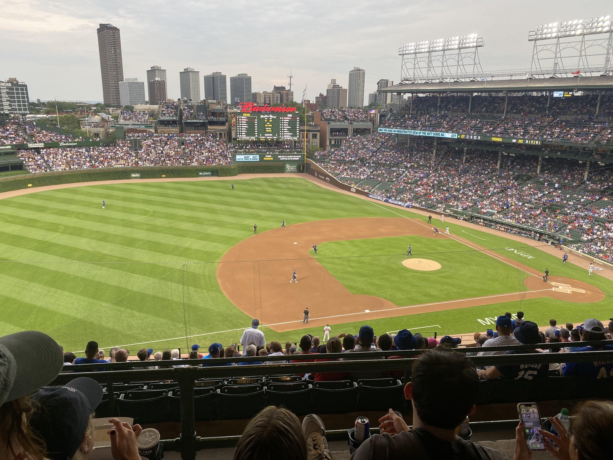 Real Fan View taken from 409 Left at Wrigley Field by Rick N