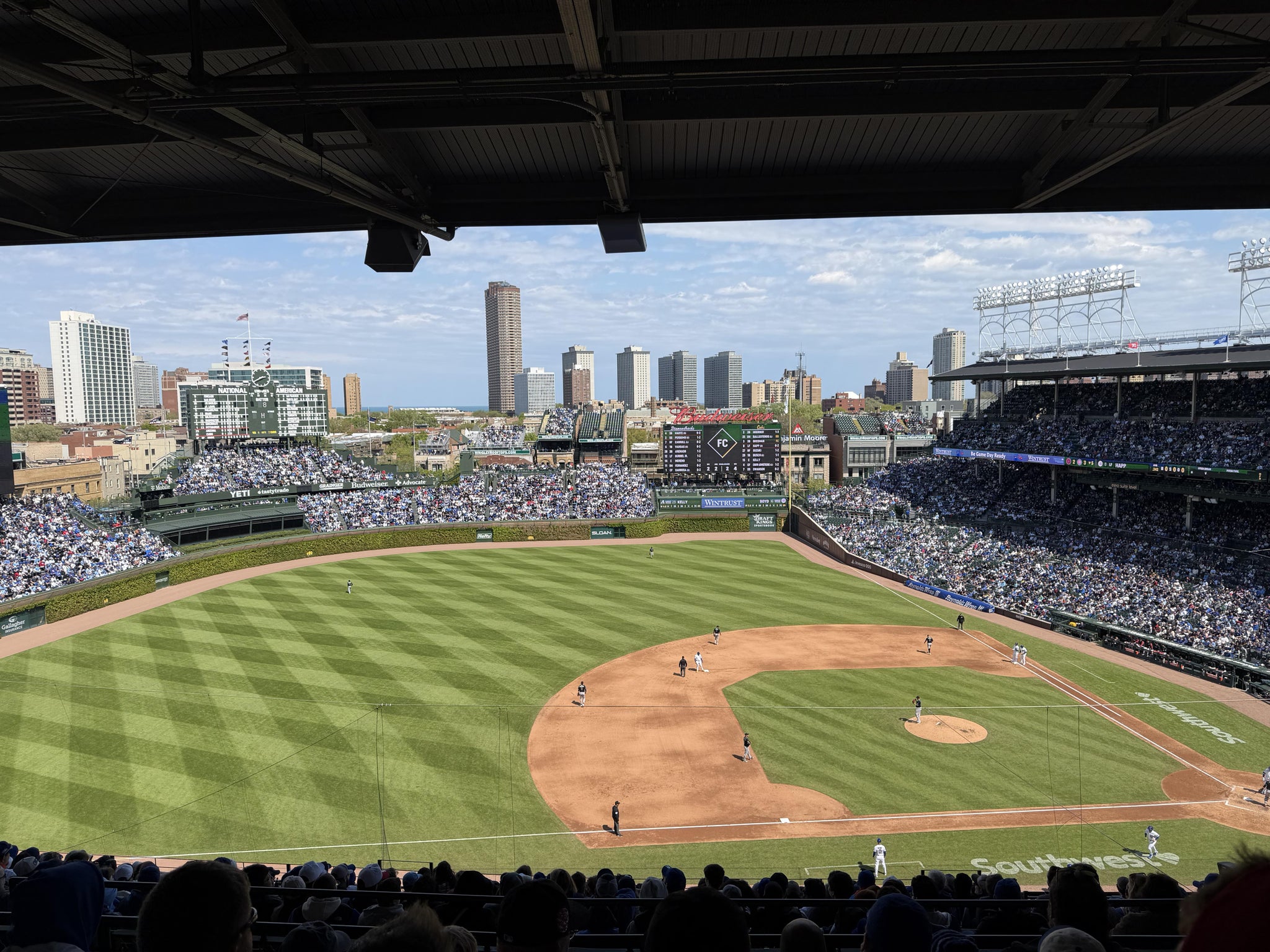 Real Fan View taken from 410 Left at Wrigley Field by Adam M