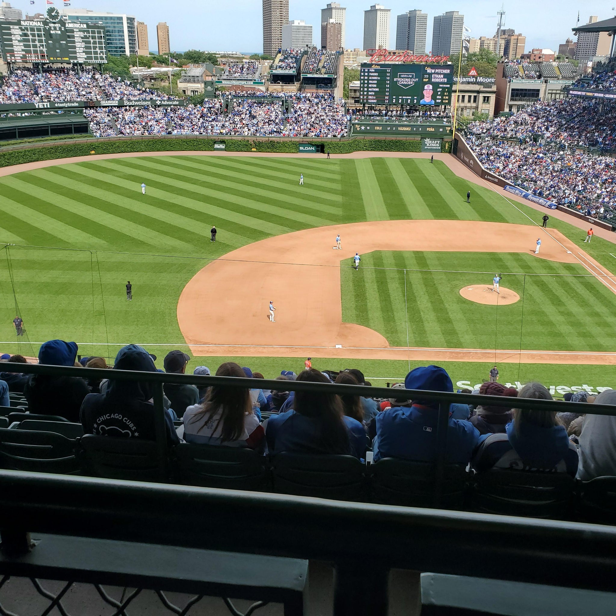 Real Fan View taken from 411 Left at Wrigley Field by Steve R