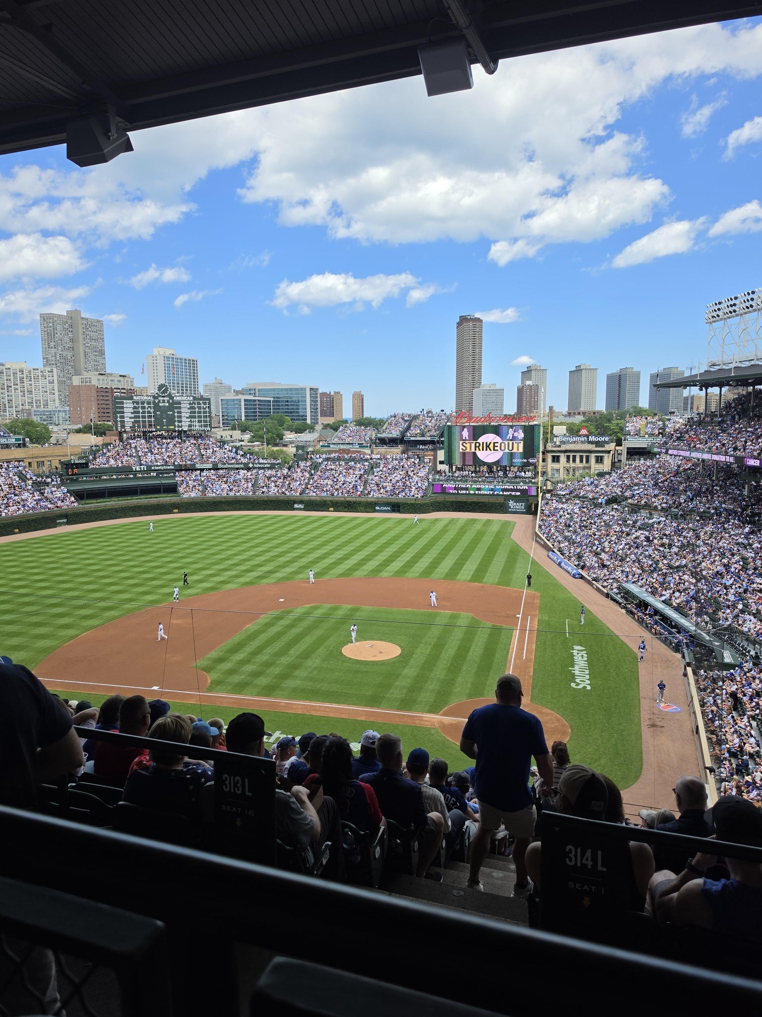 Real Fan View taken from 414 Left at Wrigley Field by Kimberly M