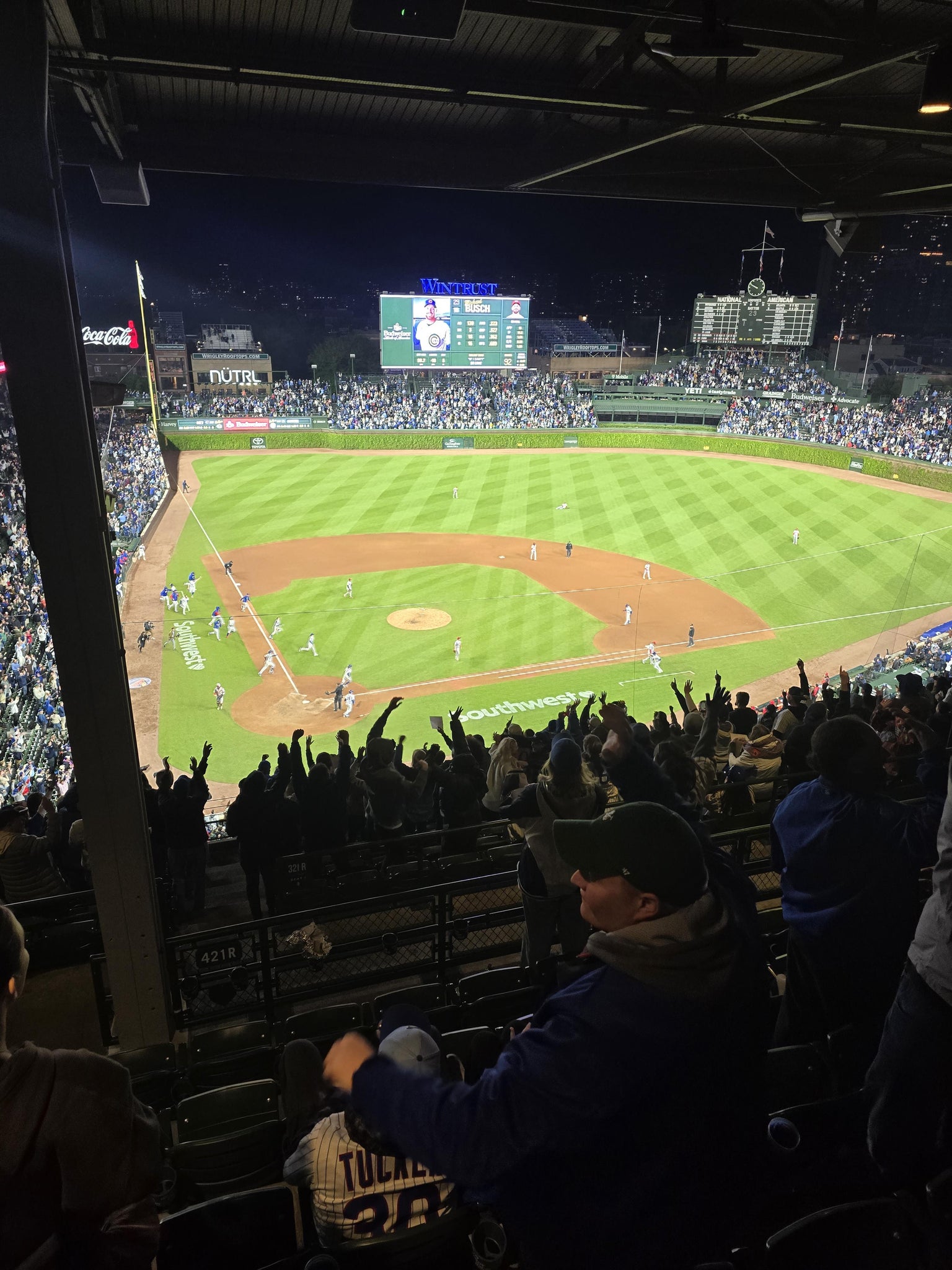 Real Fan View taken from 421 Right at Wrigley Field by Jedediah R