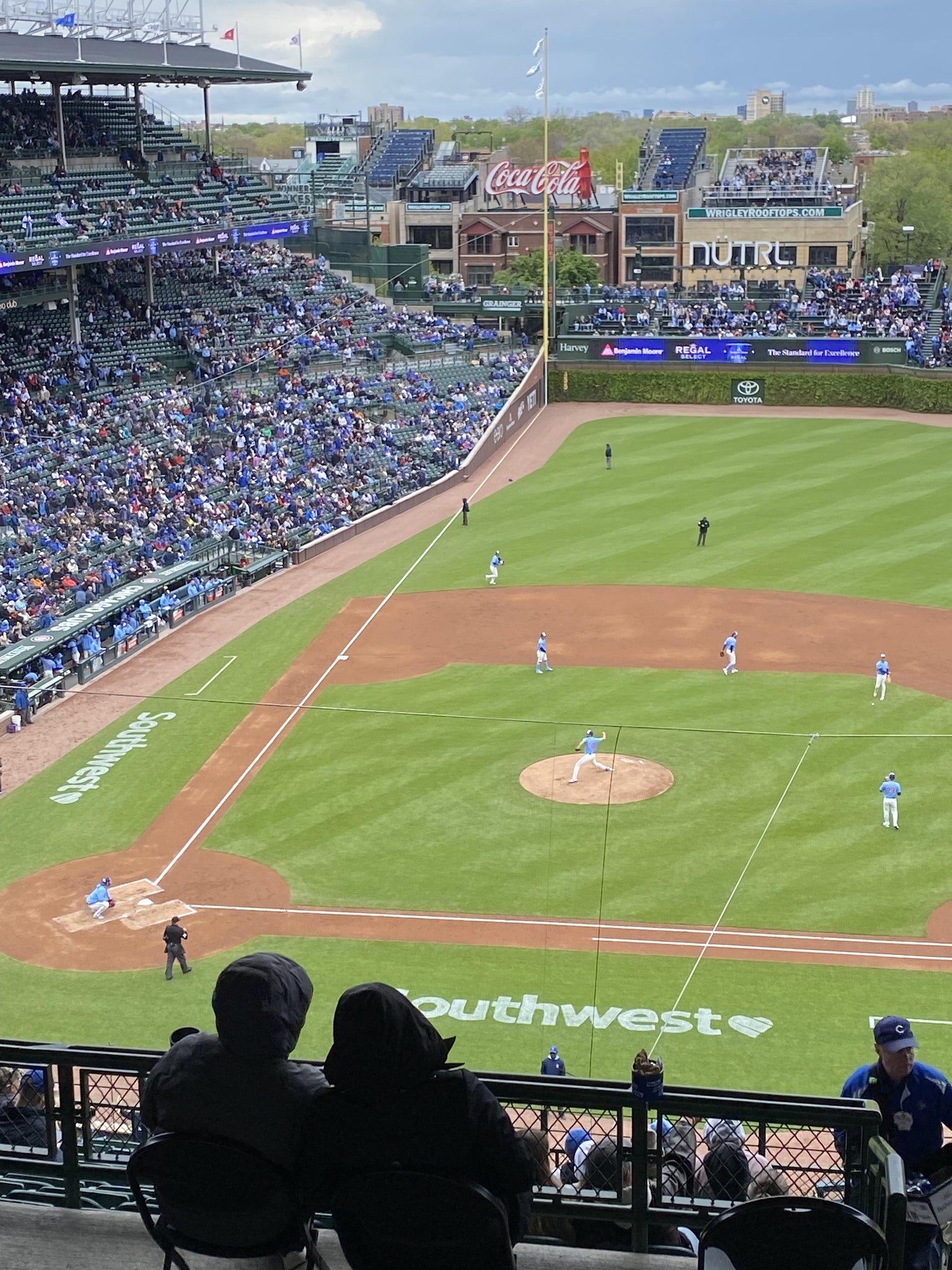 Real Fan View taken from 423 Right at Wrigley Field by Richard K