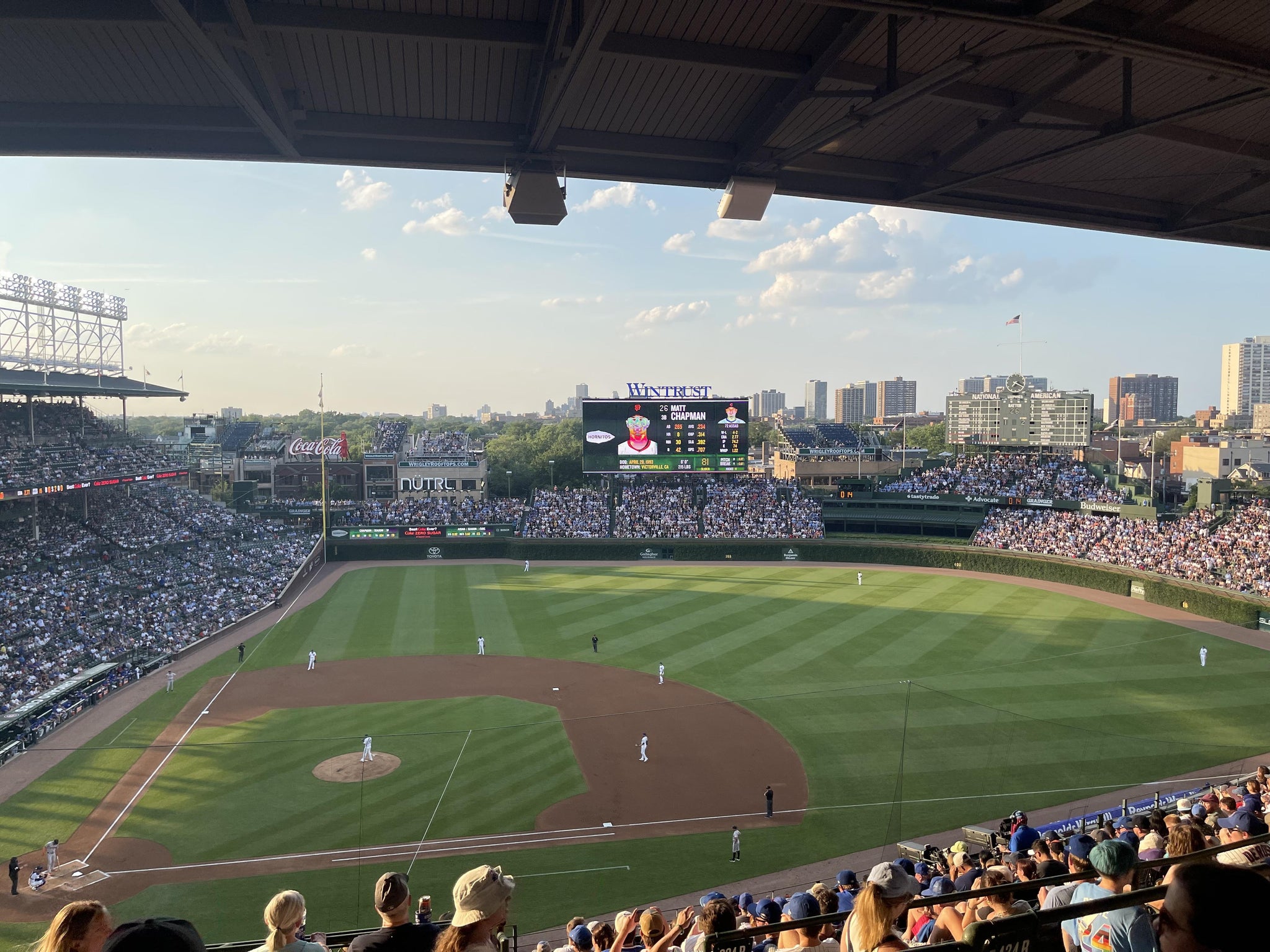 Real Fan View taken from 423 Right at Wrigley Field by Daniel D