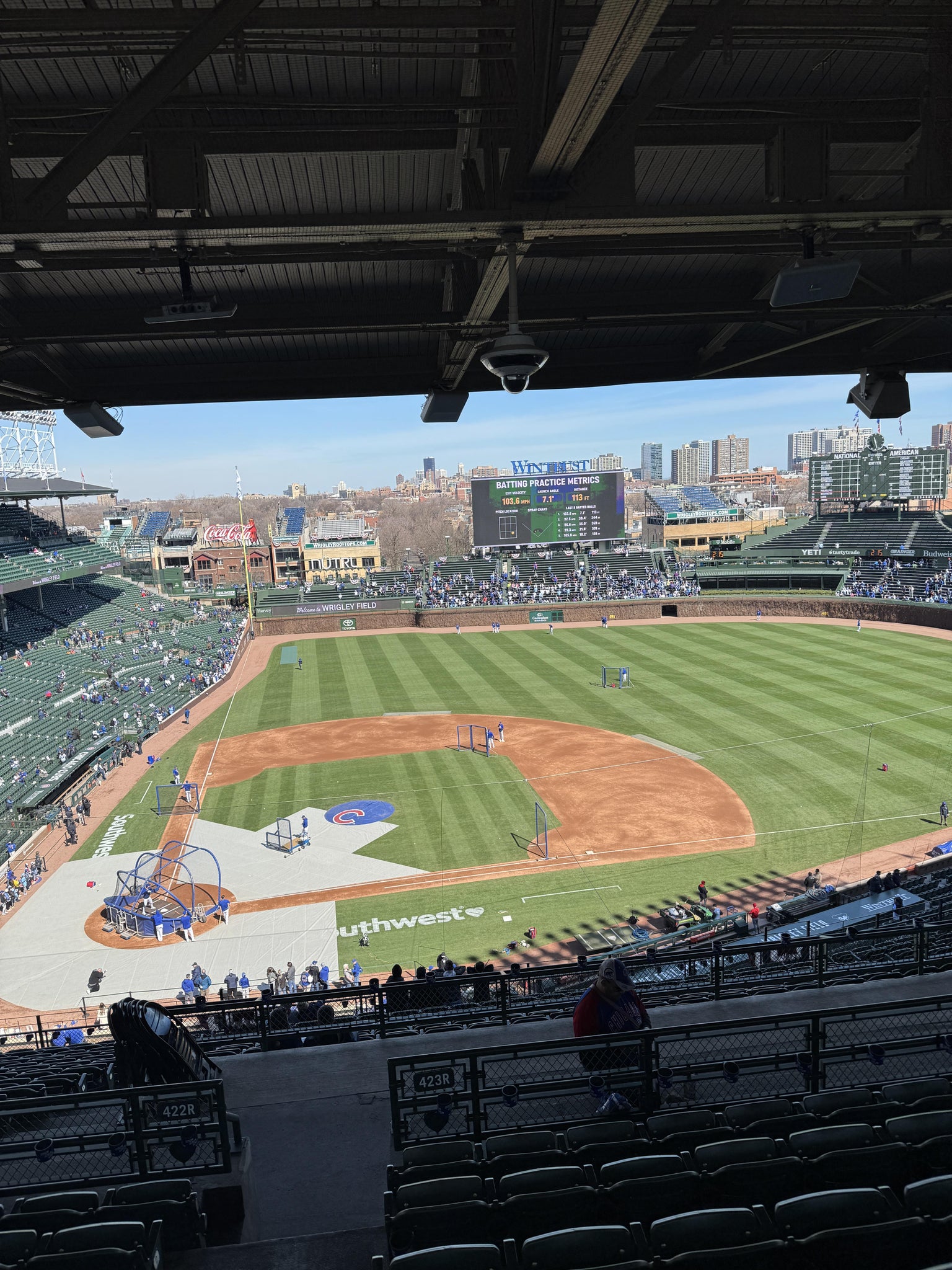 Real Fan View taken from 423 Right at Wrigley Field by Max H