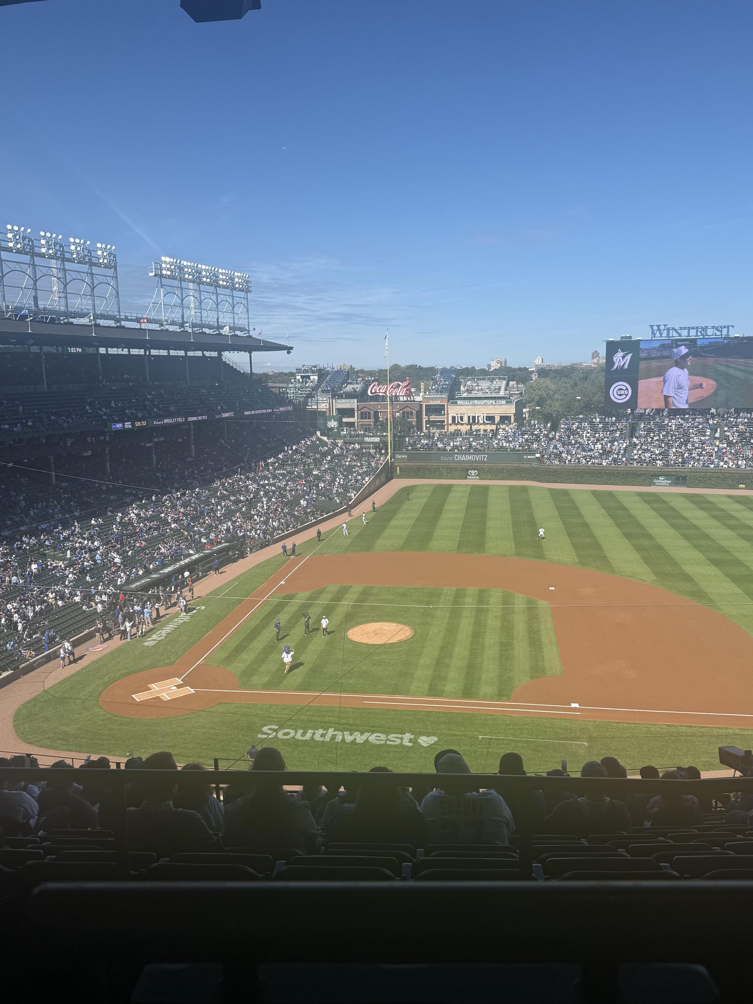 Vue réelle des fans prise de la 424 Right au site Wrigley Field par Christine W