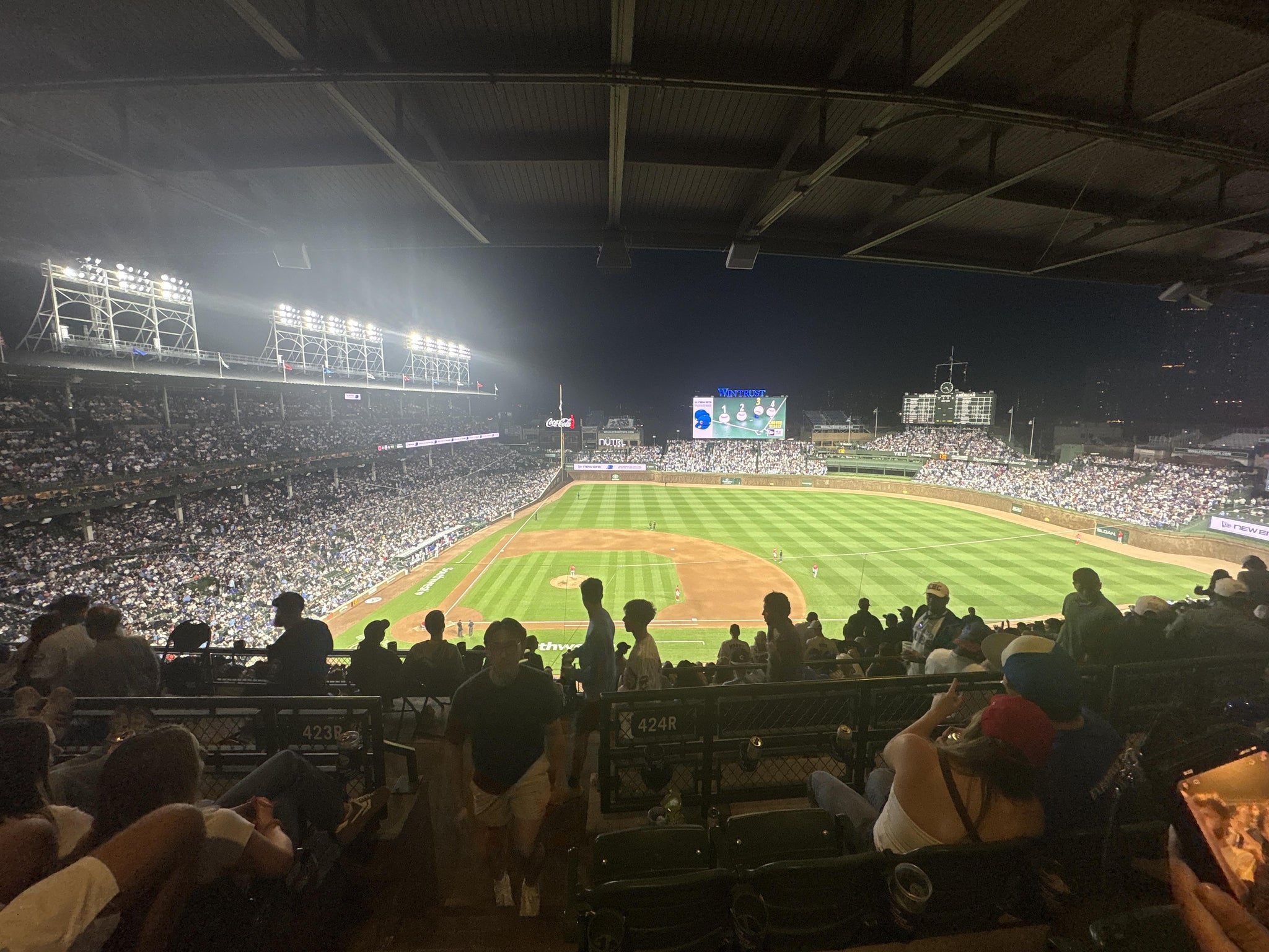 Real Fan View taken from 424 Right at Wrigley Field by Joseph S