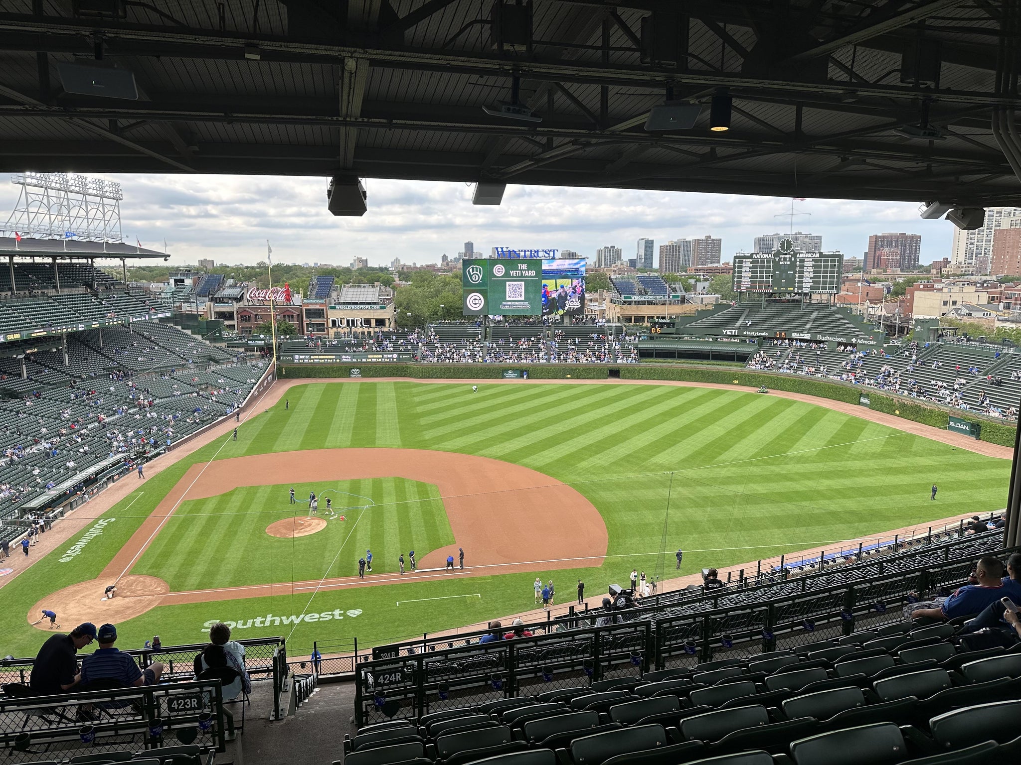 Real Fan View taken from 424 Right at Wrigley Field by Ron H