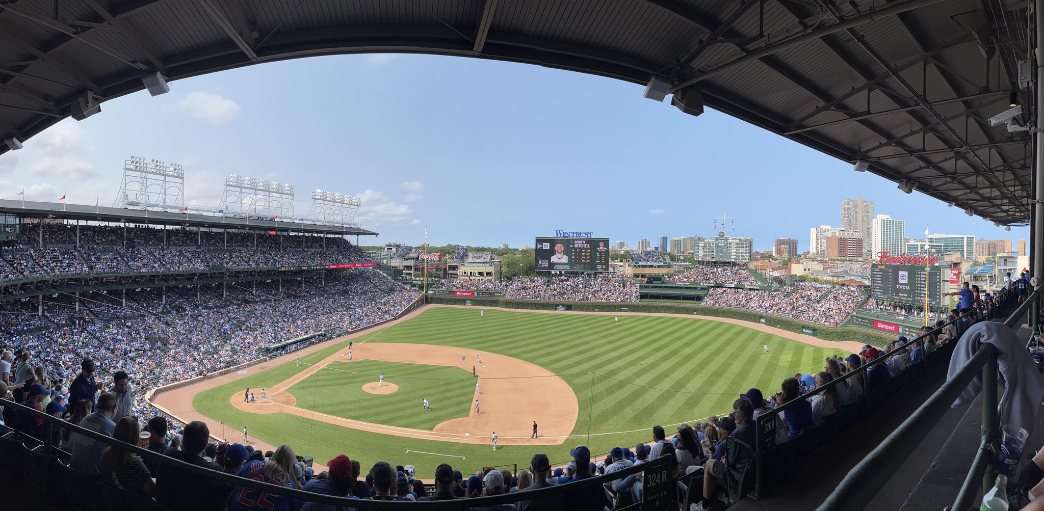 Real Fan View taken from 425 Right at Wrigley Field by Don K