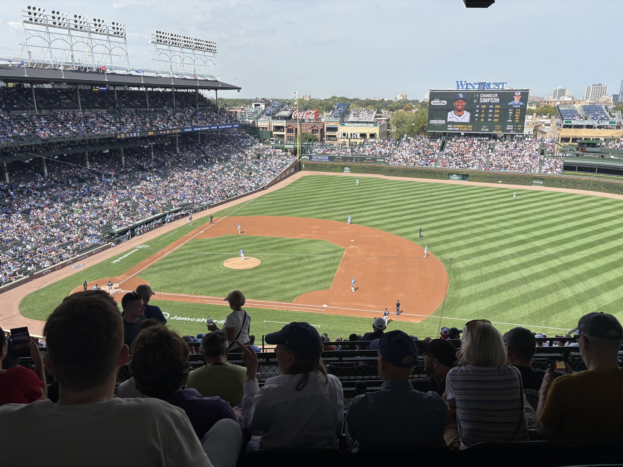 Real Fan View taken from 425 Right at Wrigley Field by Tyson F