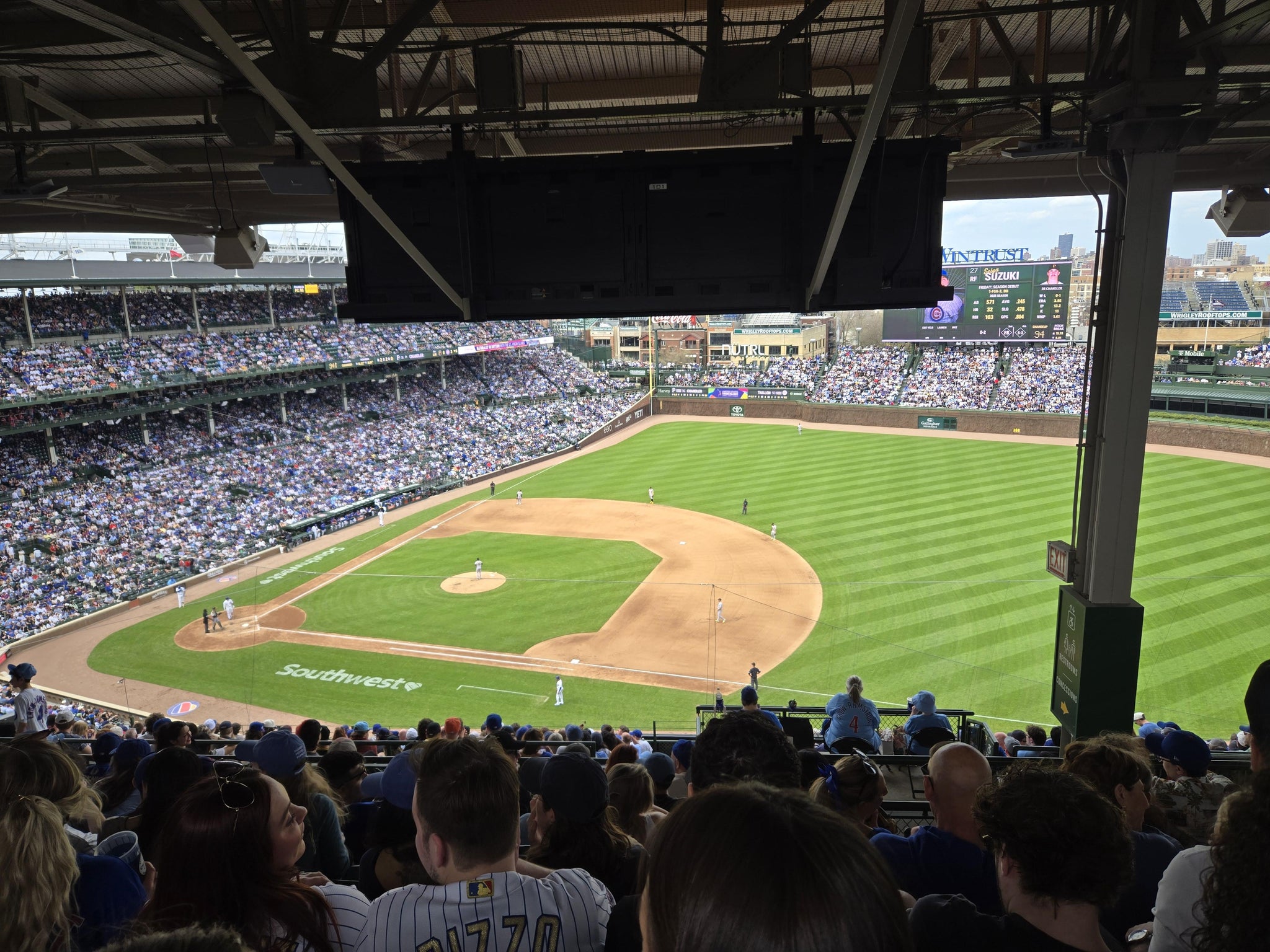 Real Fan View taken from 426 Right at Wrigley Field by Scott E