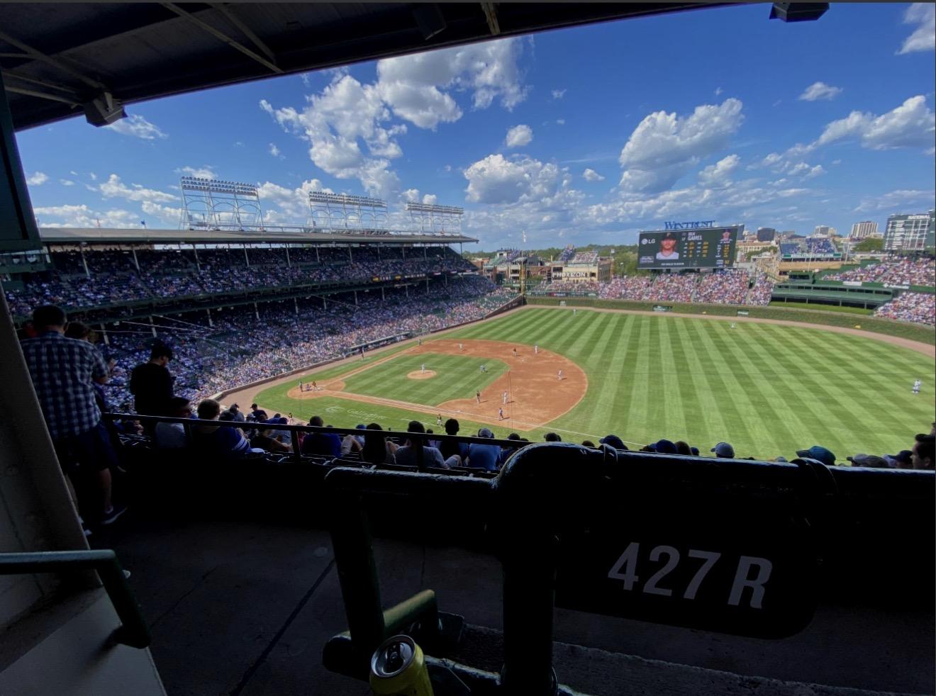 Real Fan View taken from 427 Right at Wrigley Field by Chasidy M