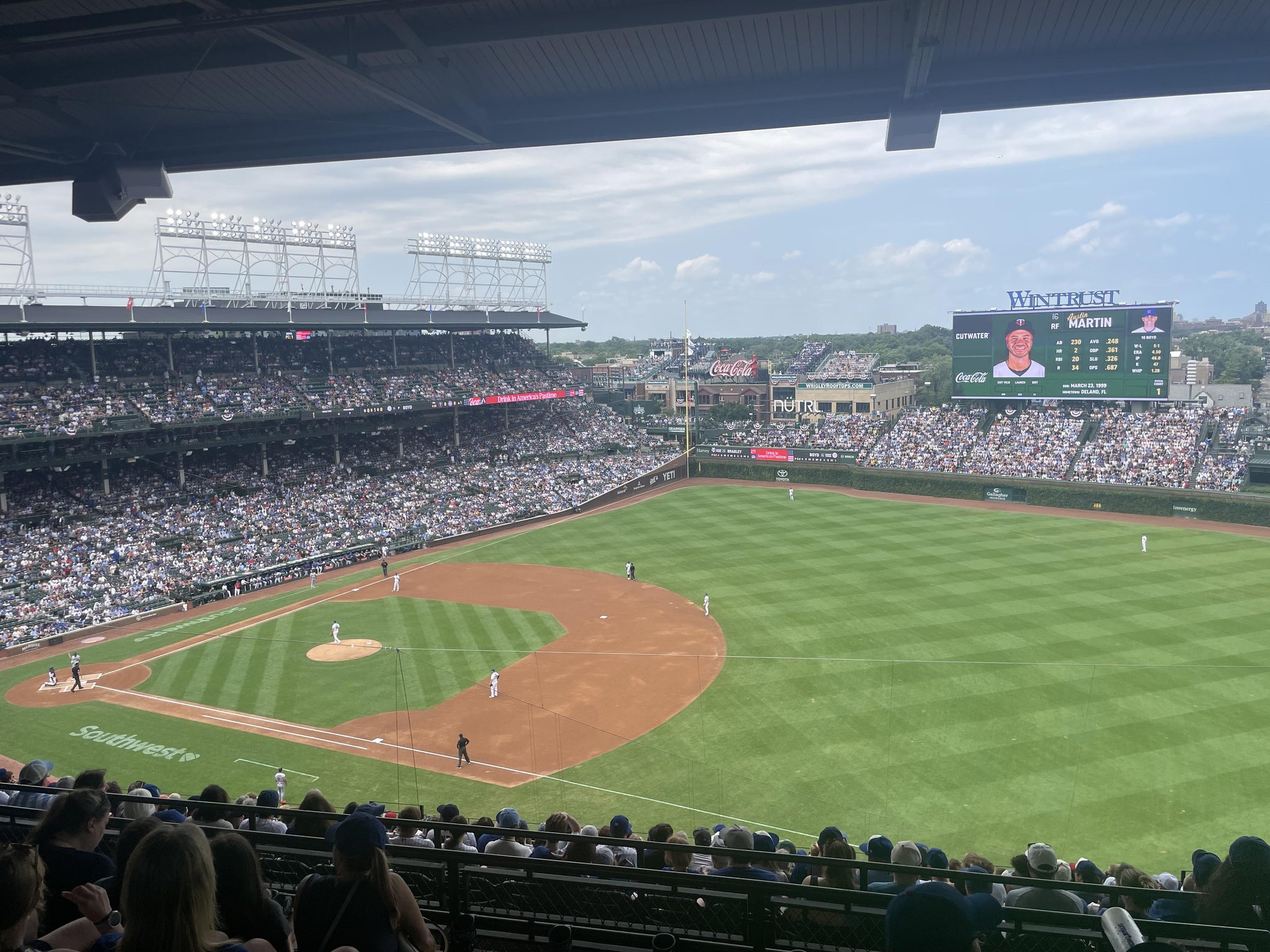 Real Fan View taken from 428 Right at Wrigley Field by Tricia R