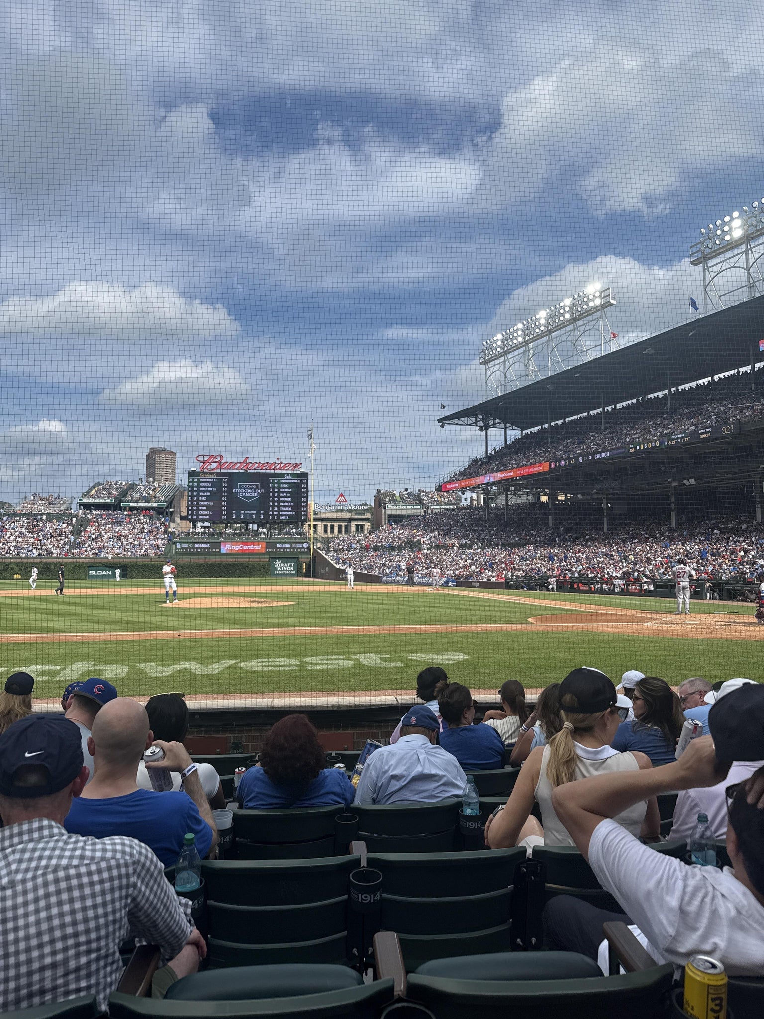 Real Fan View taken from Section A 13 at Wrigley Field by Valerie R