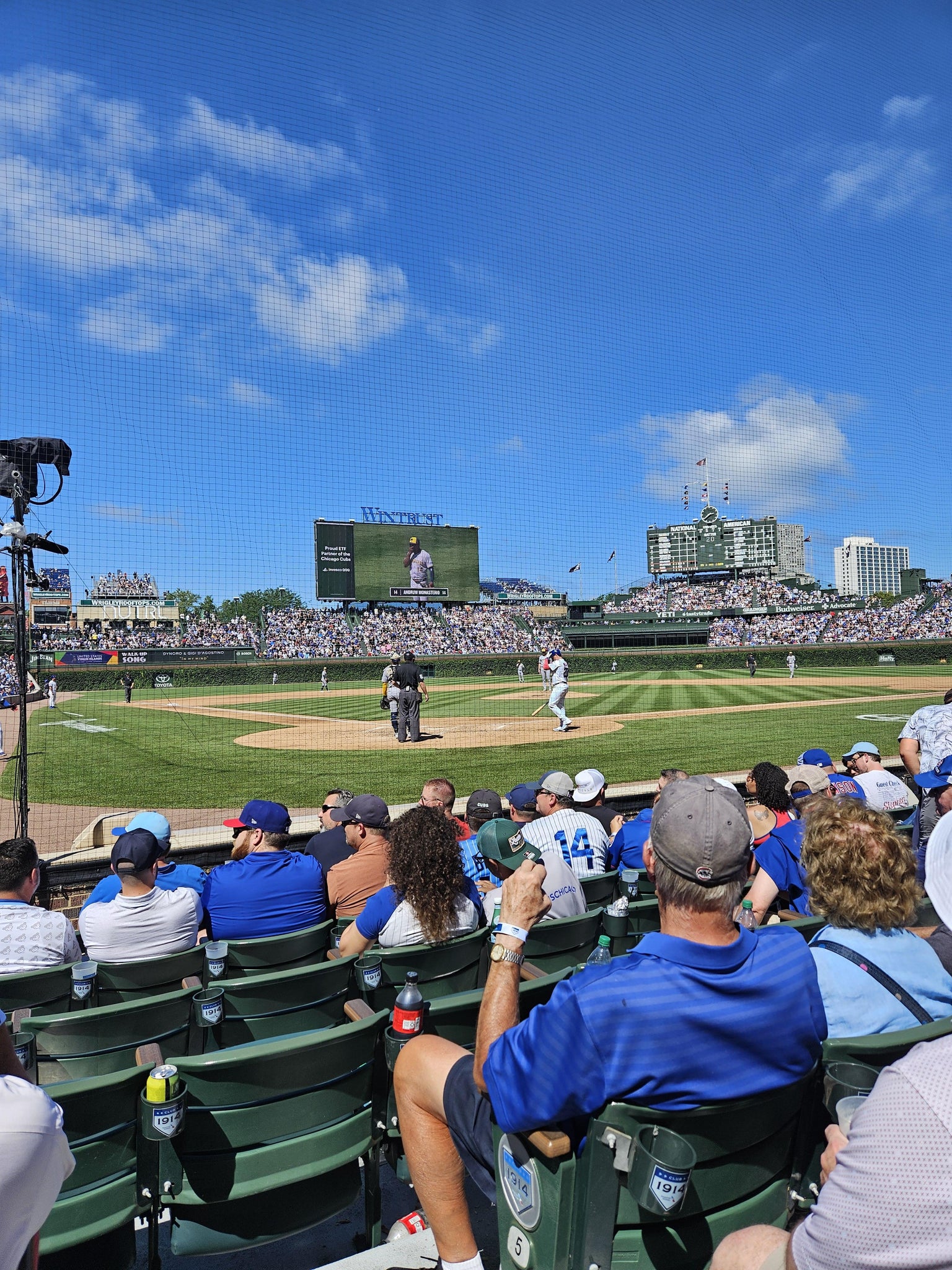 Real Fan View taken from Section A 19 at Wrigley Field by Anonymous User