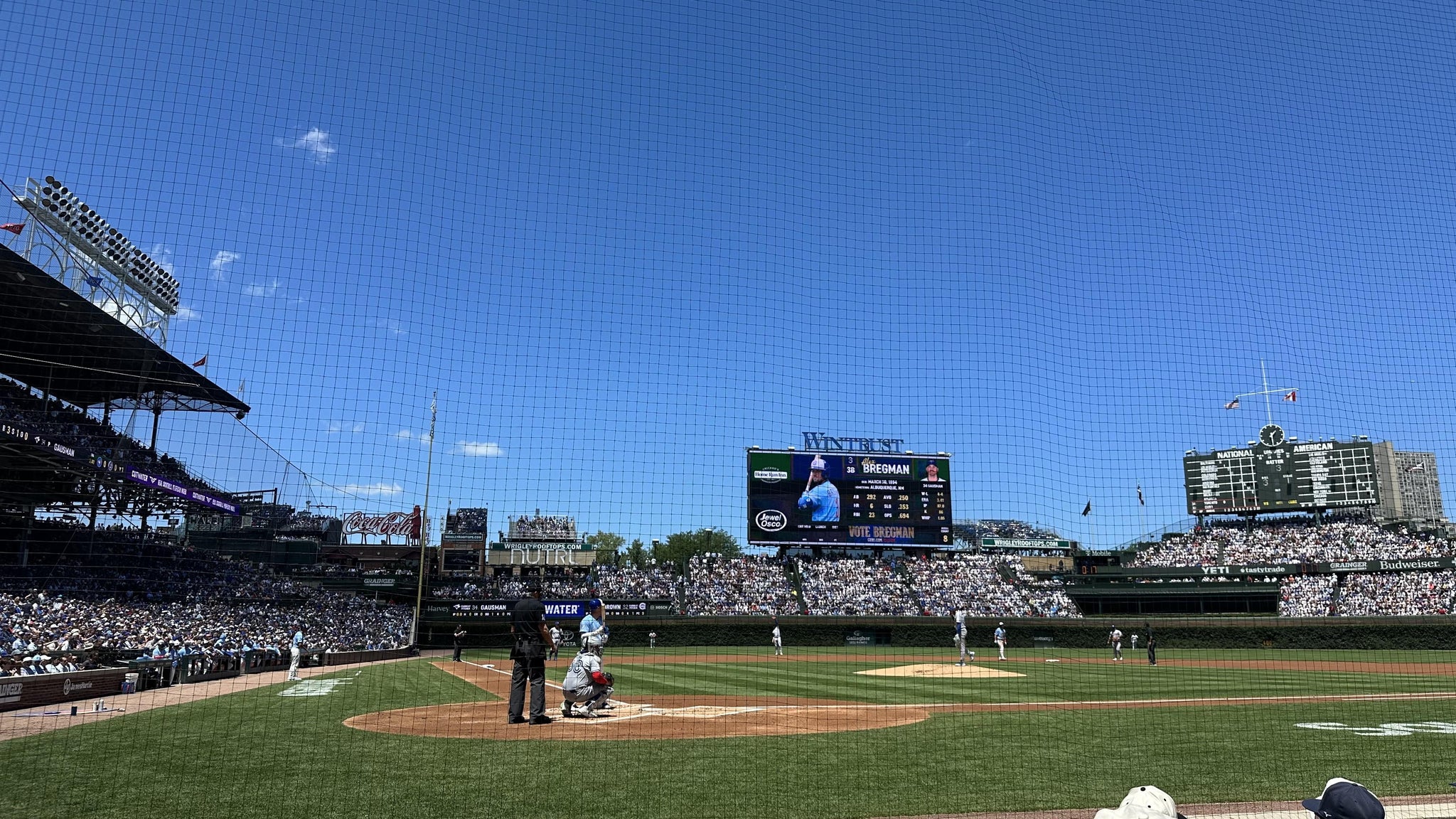 Real Fan View taken from Section A 20 at Wrigley Field by Mark L