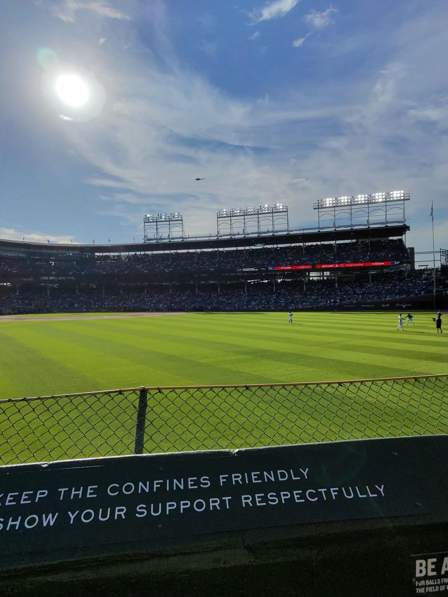 Real Fan View taken from Budweiser Bleachers 513 at Wrigley Field by Josue A