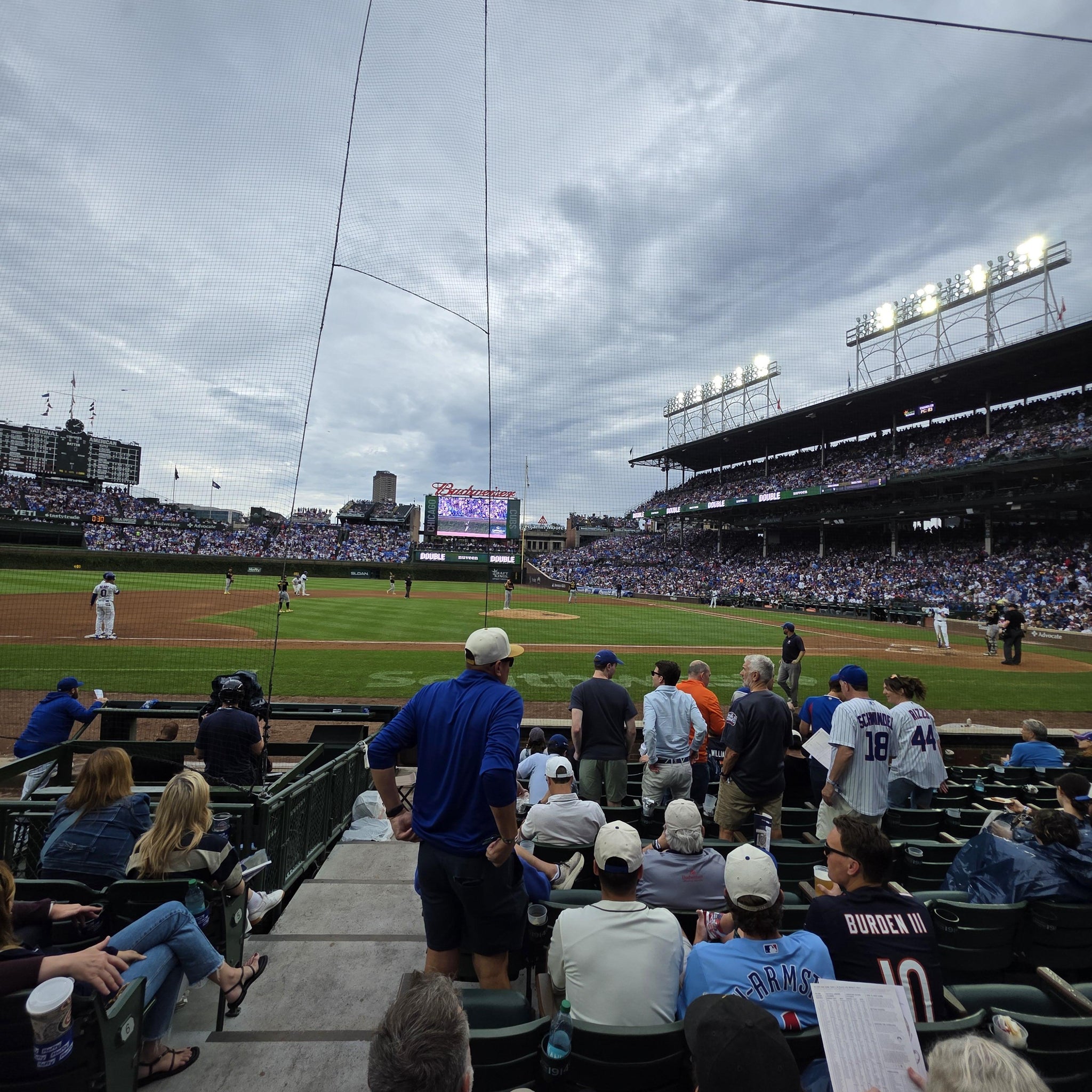 Real Fan View taken from Club Box Home Plate 13 at Wrigley Field by Steve M