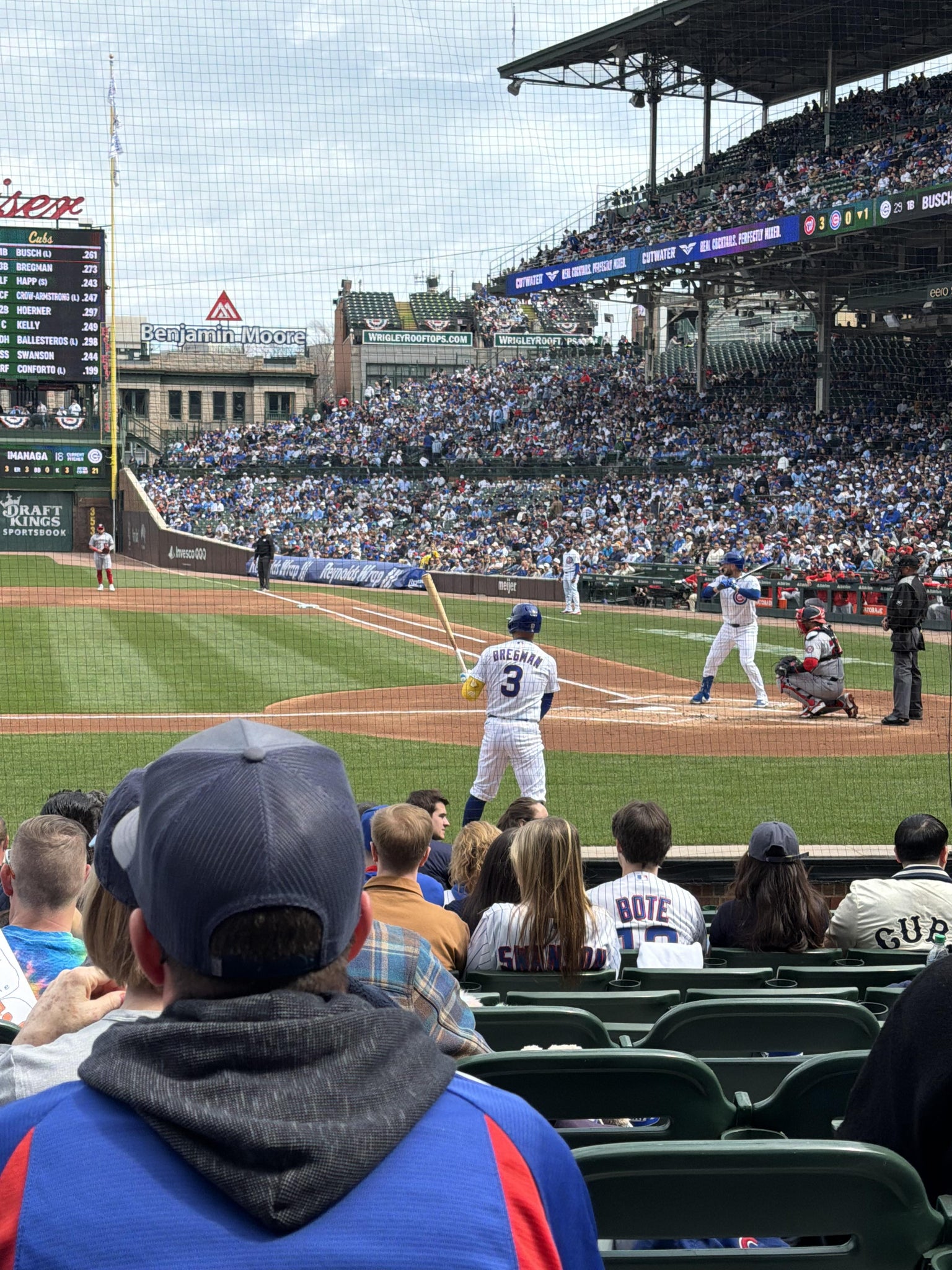 Real Fan View taken from Club Box Home Plate 14 at Wrigley Field by Jennifer L