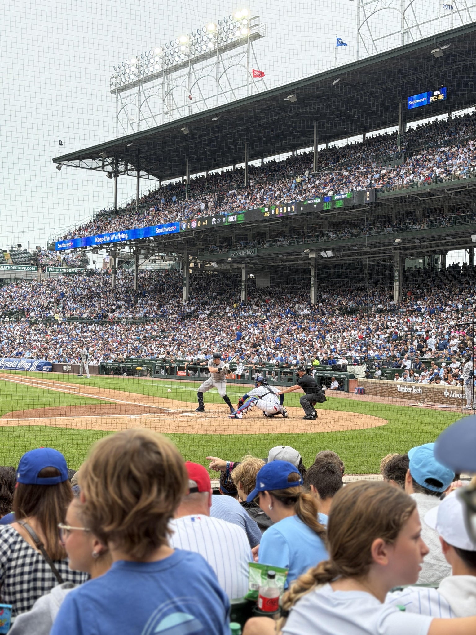 Real Fan View taken from Club Box Home Plate 14 at Wrigley Field by Dan L