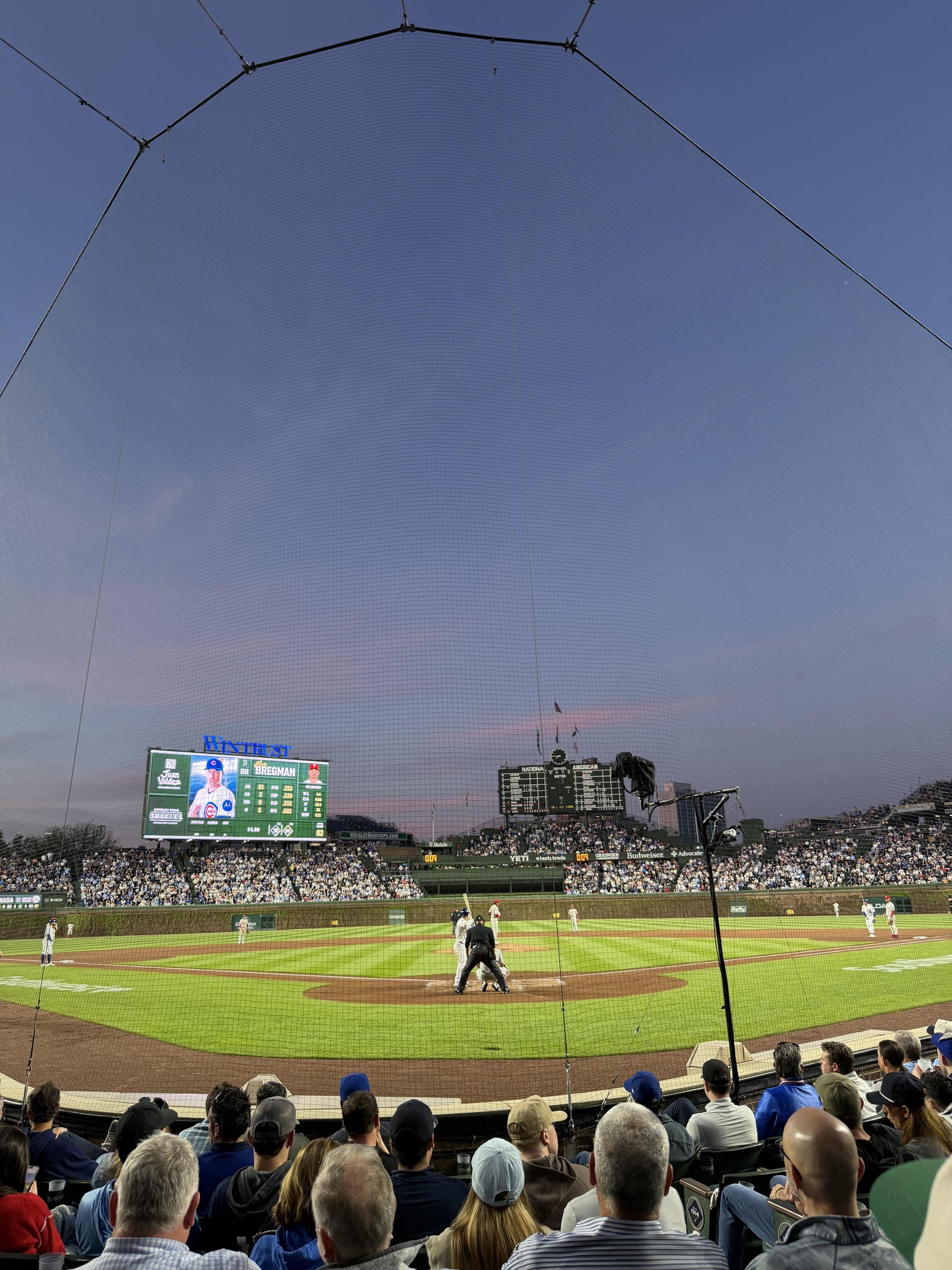 Real Fan View taken from Club Box Home Plate 18 at Wrigley Field by Riley M