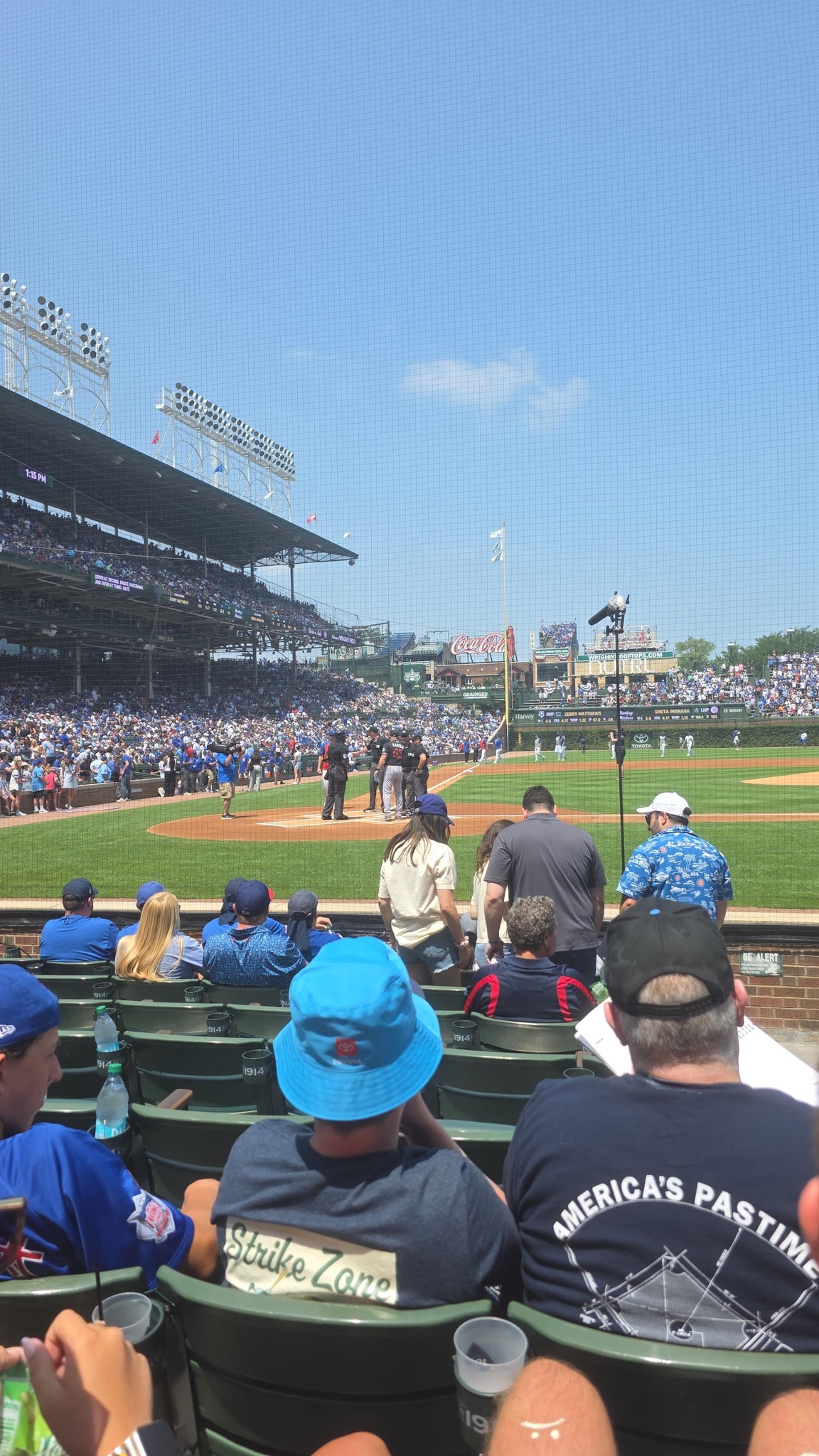 Real Fan View taken from Club Box Home Plate 21 at Wrigley Field by Ramon R