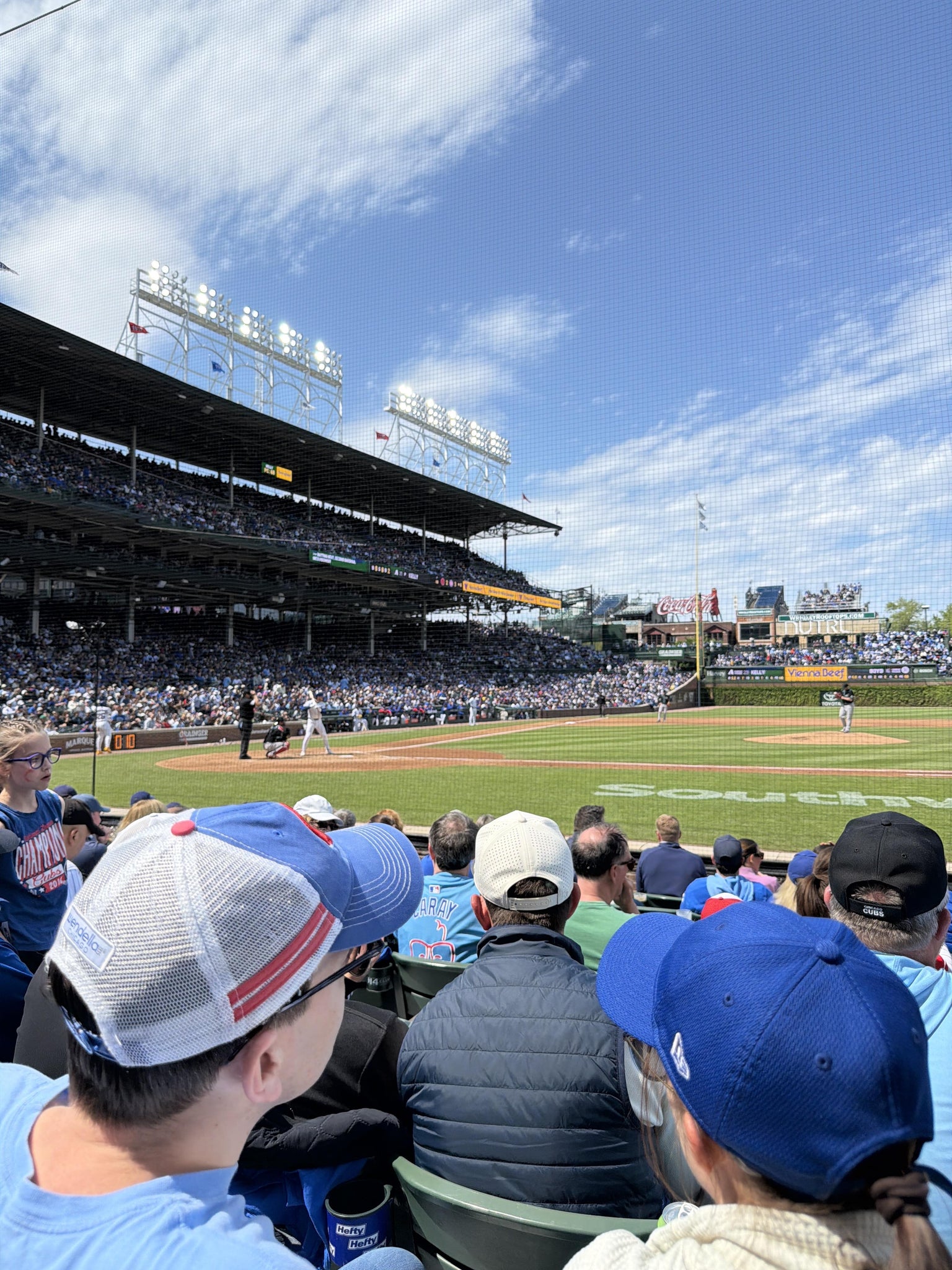 Real Fan View taken from Club Box Home Plate 22 at Wrigley Field by Joe B
