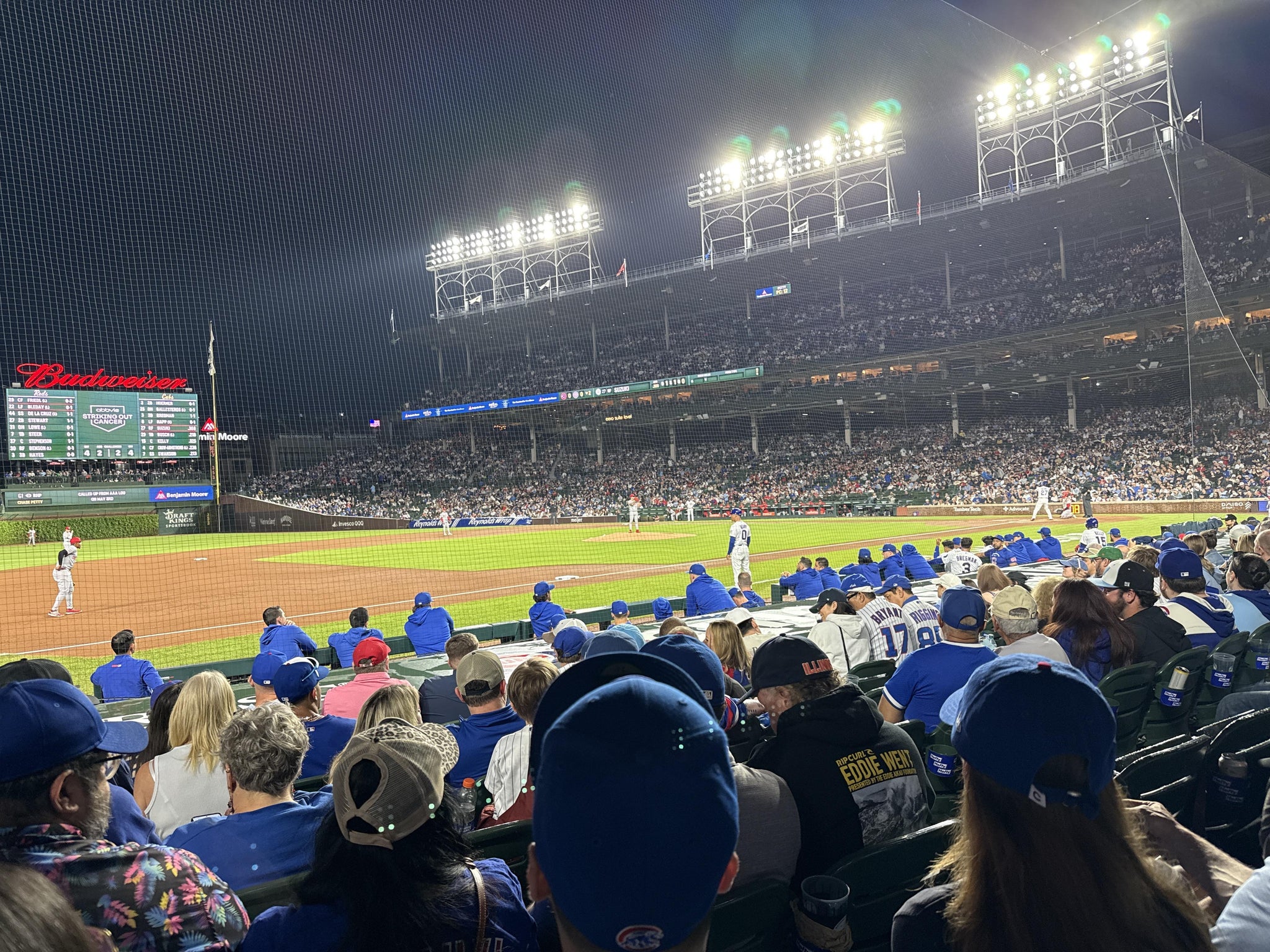 Real Fan View taken from Club Box Infield 10 at Wrigley Field by David C