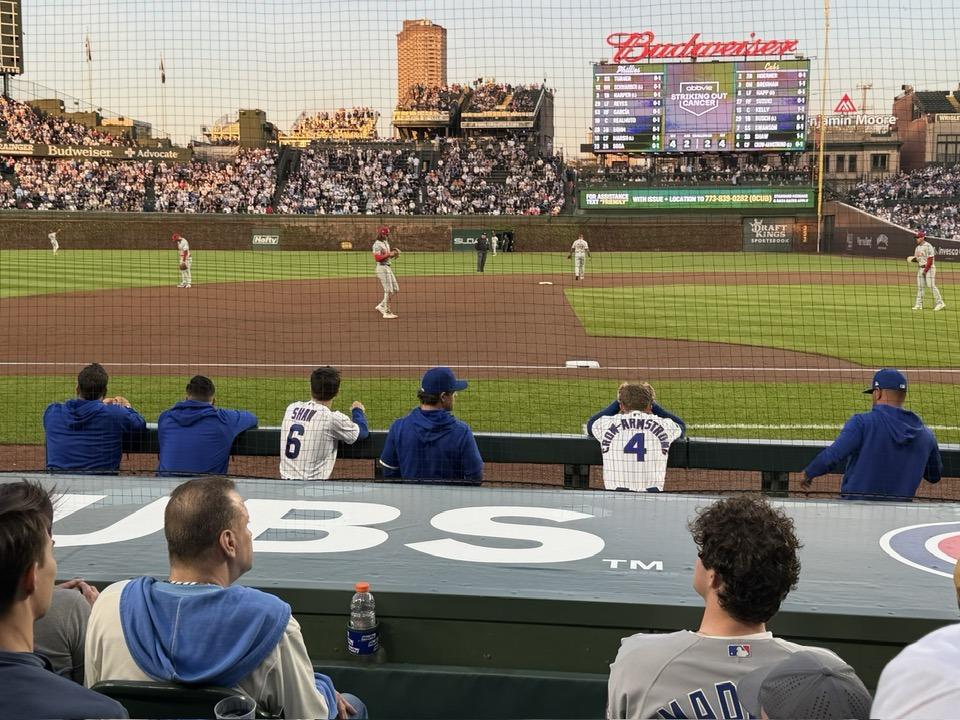 Real Fan View taken from Club Box Infield 12 at Wrigley Field by Janie H