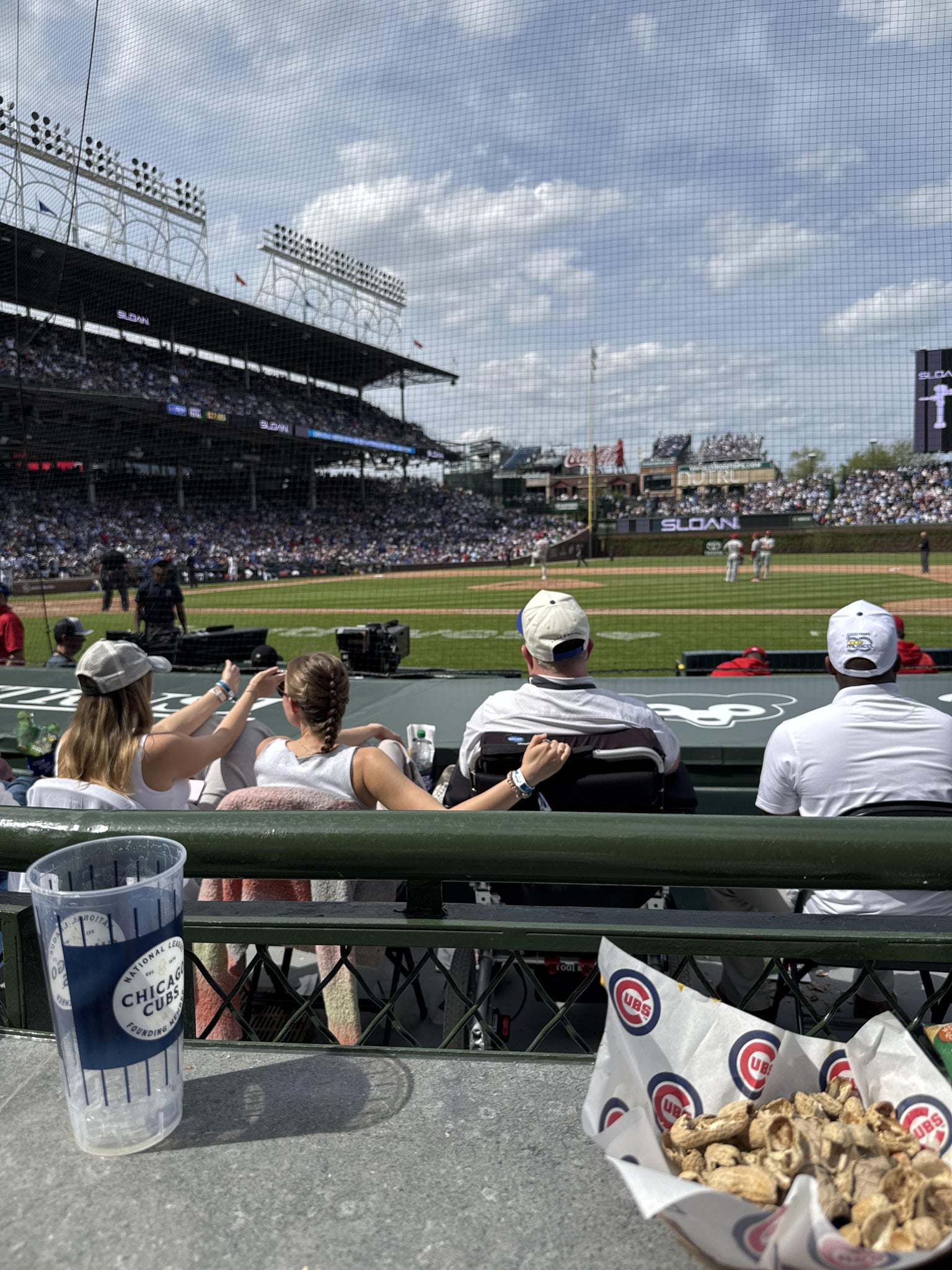 Real Fan View taken from Club Box Infield 23 at Wrigley Field by Steve C