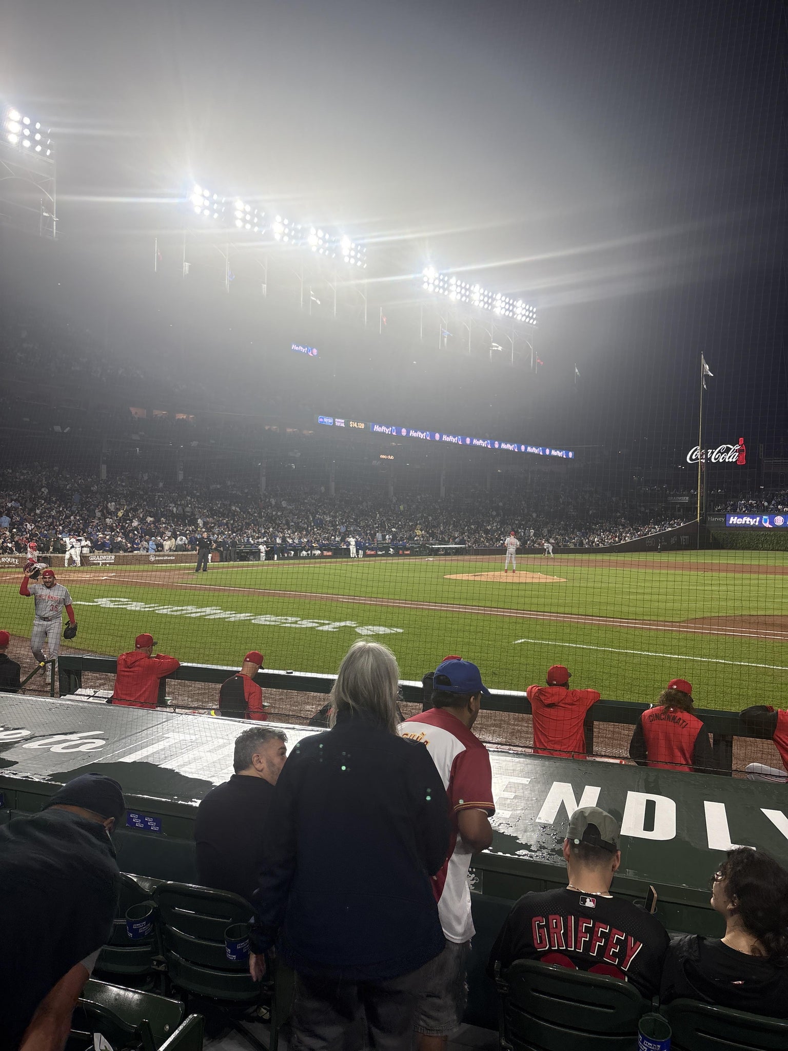 Real Fan View taken from Club Box Infield 25 at Wrigley Field by Rick B