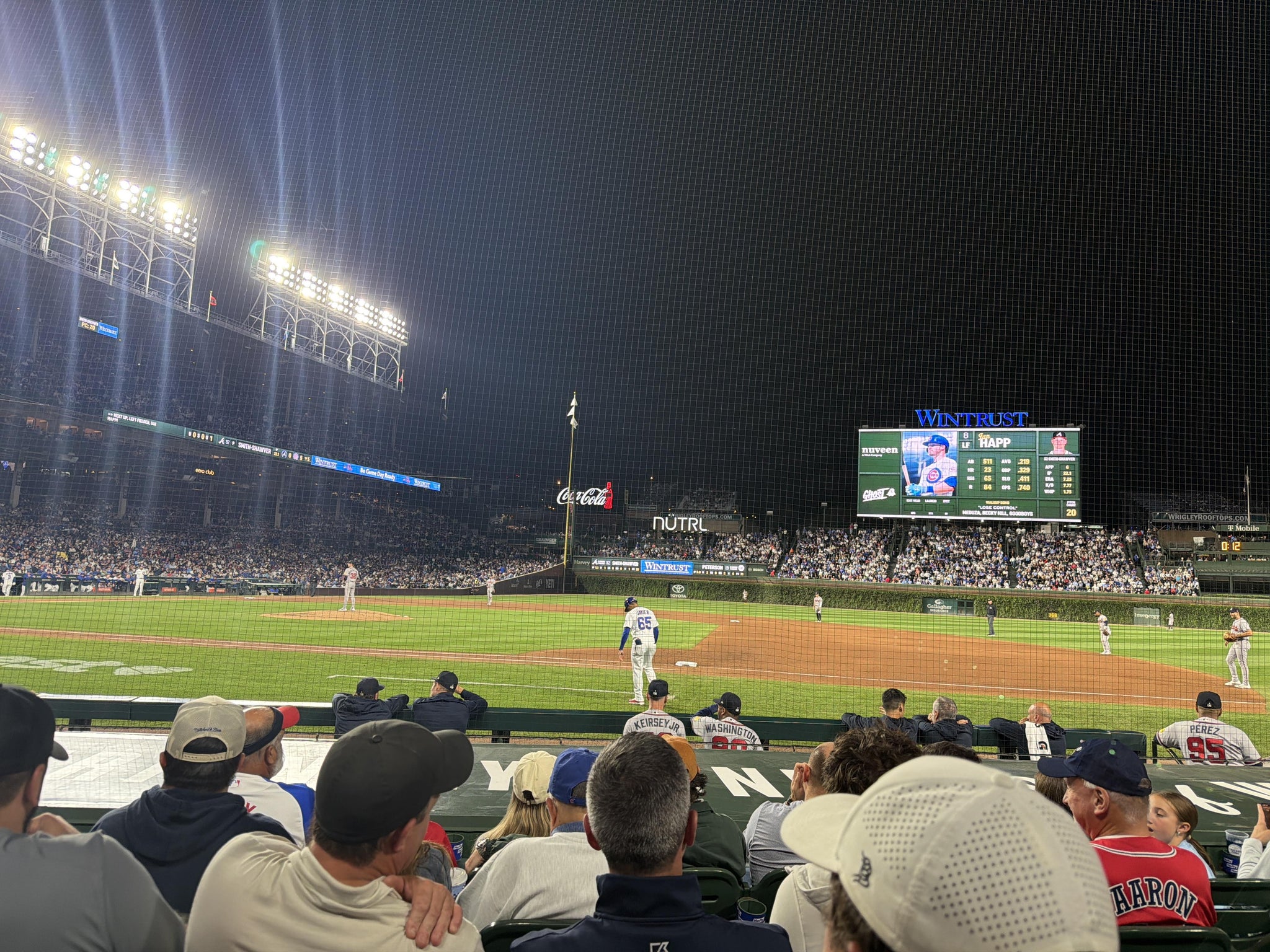 Real Fan View taken from Club Box Infield 25 at Wrigley Field by Laura A