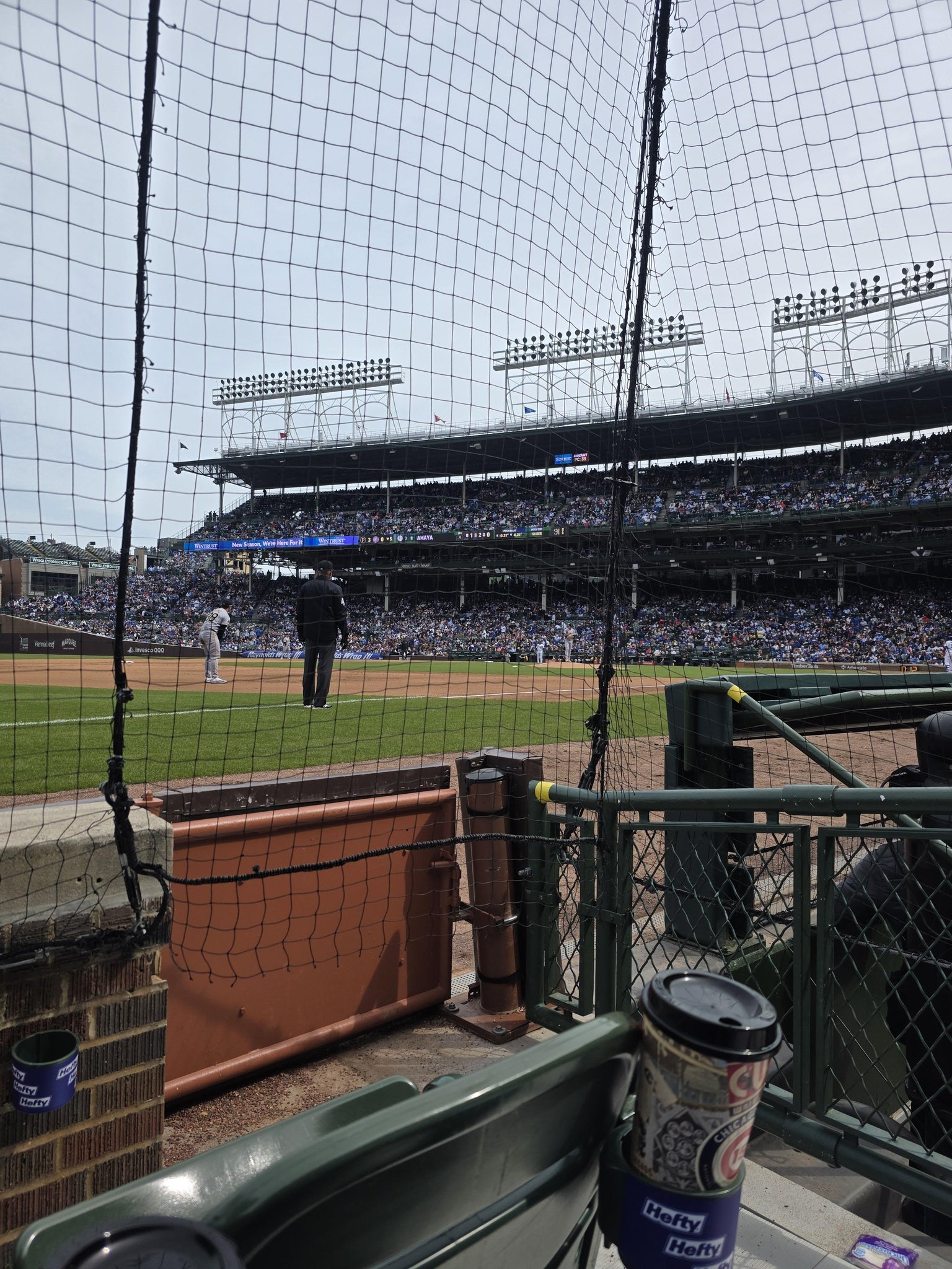 Real Fan View taken from Club Box Infield 8 at Wrigley Field by Georgia B