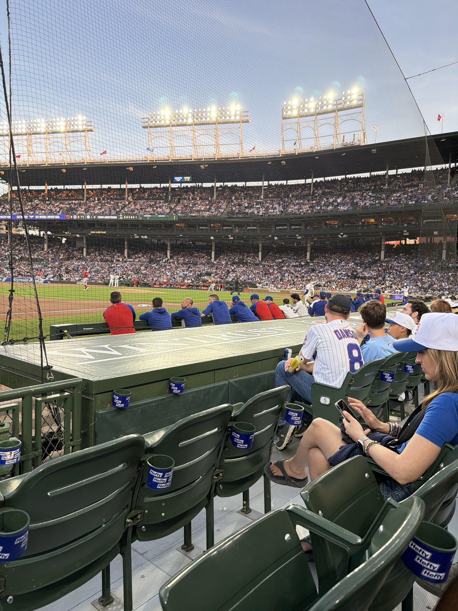 Real Fan View taken from Club Box Infield 9 at Wrigley Field by Brian M