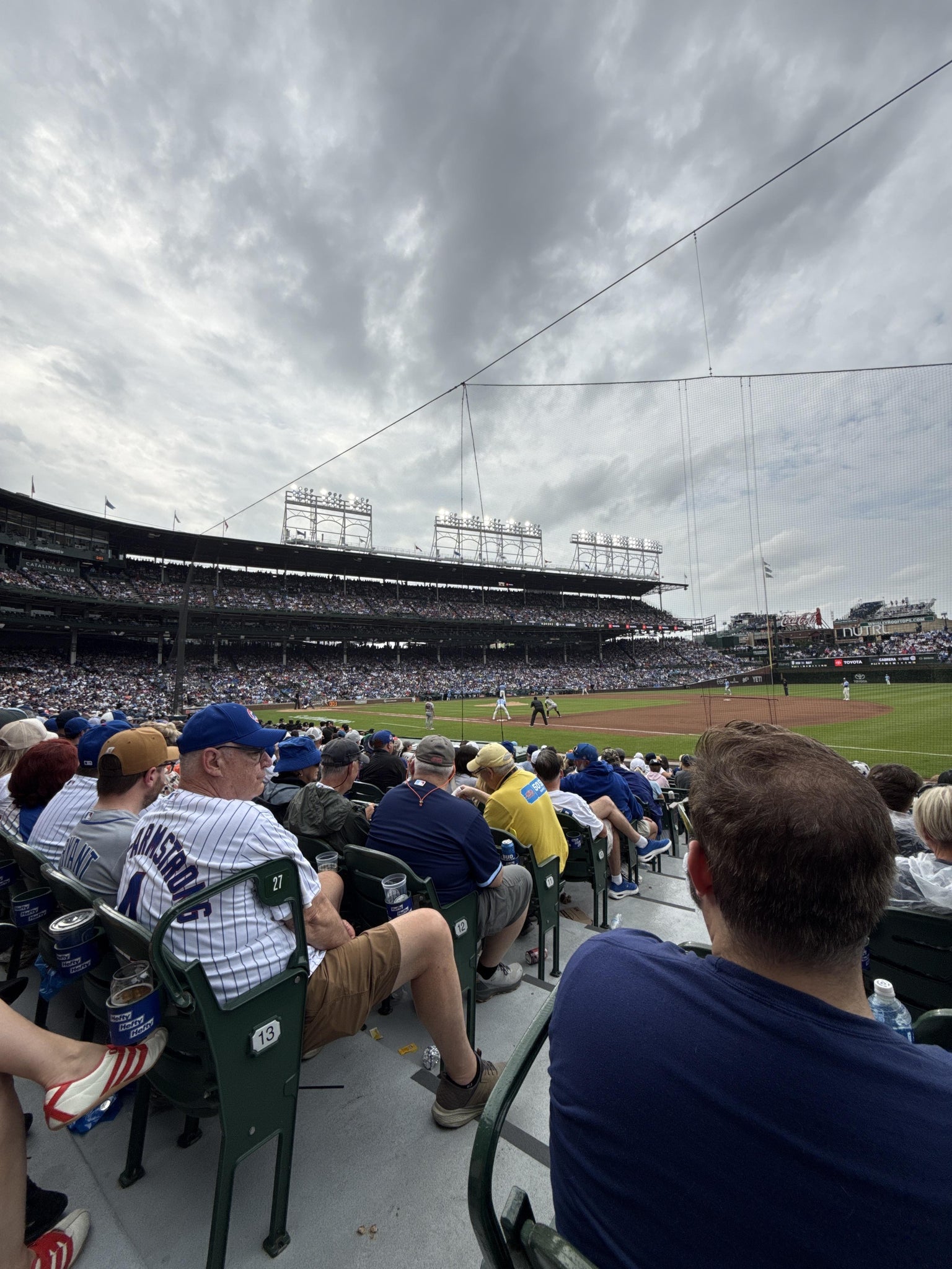 Real Fan View taken from Club Box Outfield 28 at Wrigley Field by Brian L
