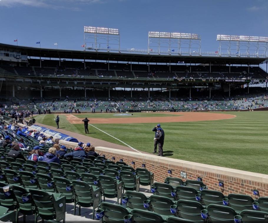 Real Fan View taken from Club Box Outfield 31 at Wrigley Field by Debbie W