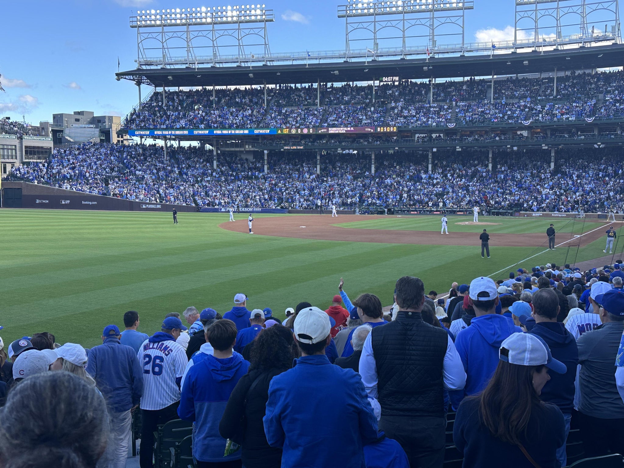 Real Fan View taken from Club Box Outfield 5 at Wrigley Field by John S