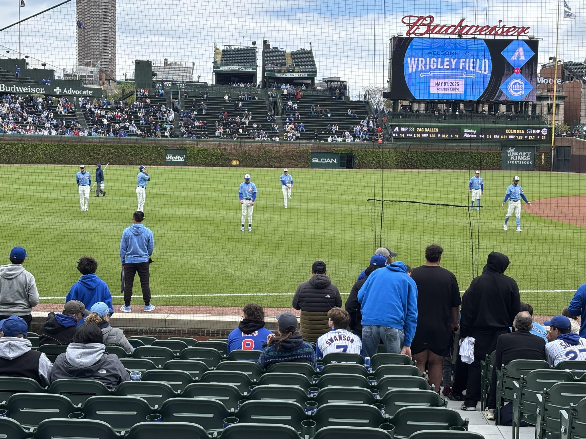 Real Fan View taken from Club Box Outfield 7 at Wrigley Field by Ben S