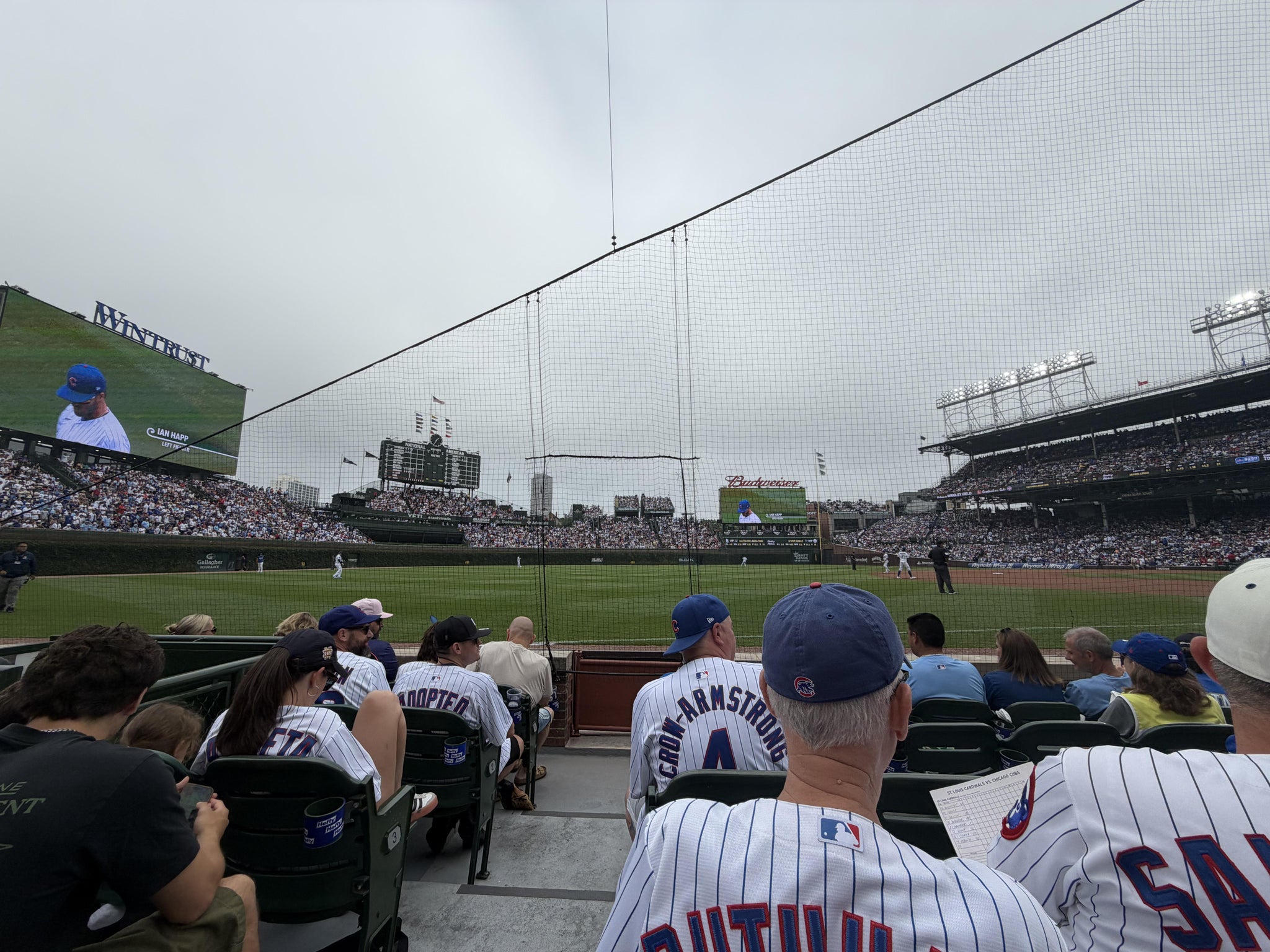 Real Fan View taken from Club Box Outfield 7 at Wrigley Field by Maria D