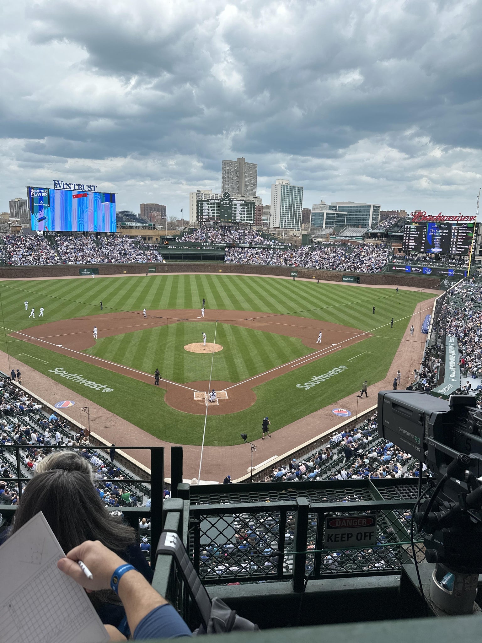 Real Fan View taken from James Hardie Catalina Club 317 Right at Wrigley Field by Kim P