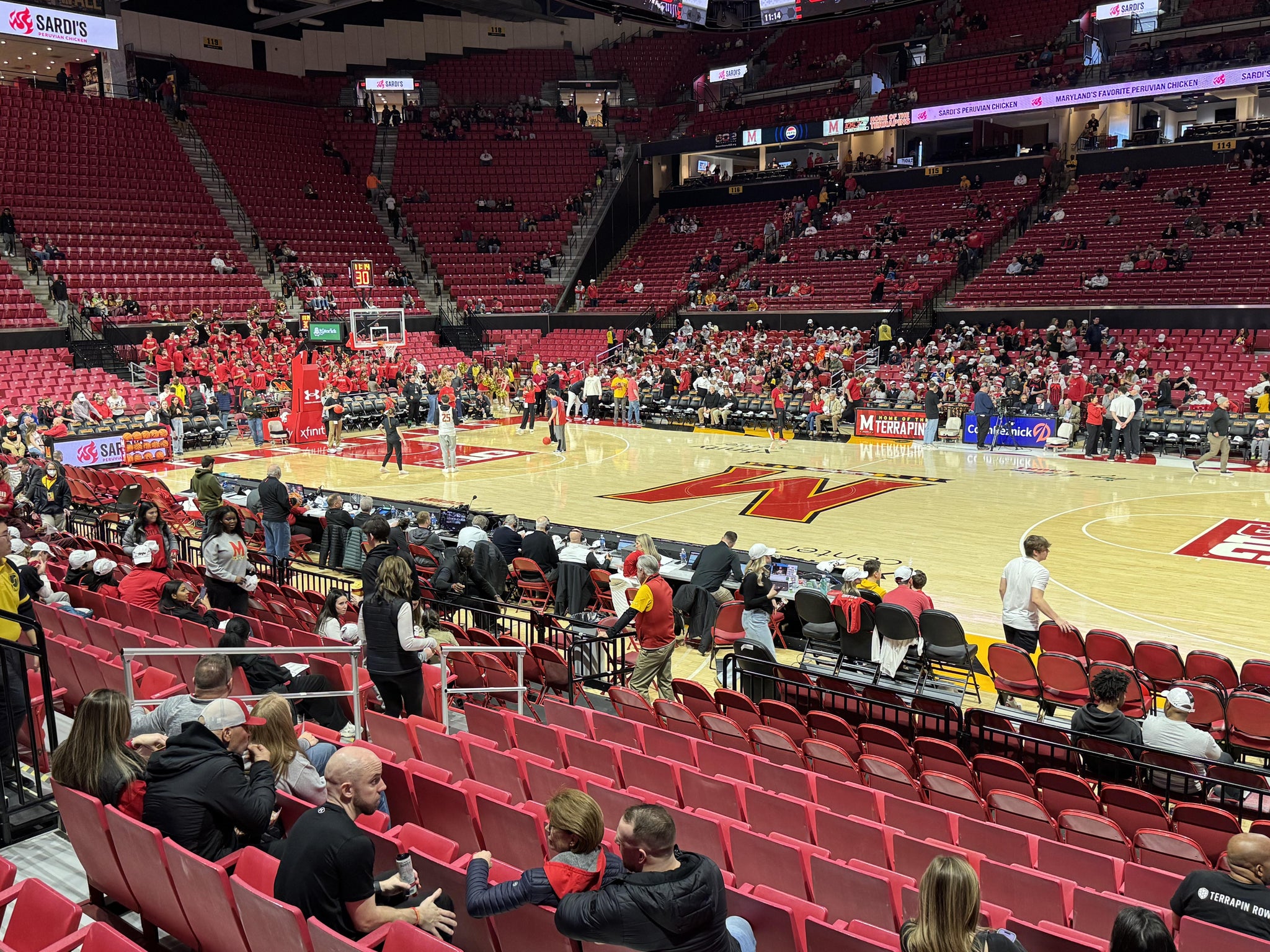 Real Fan View taken from Section 102 at Xfinity Center - MD by Tony P