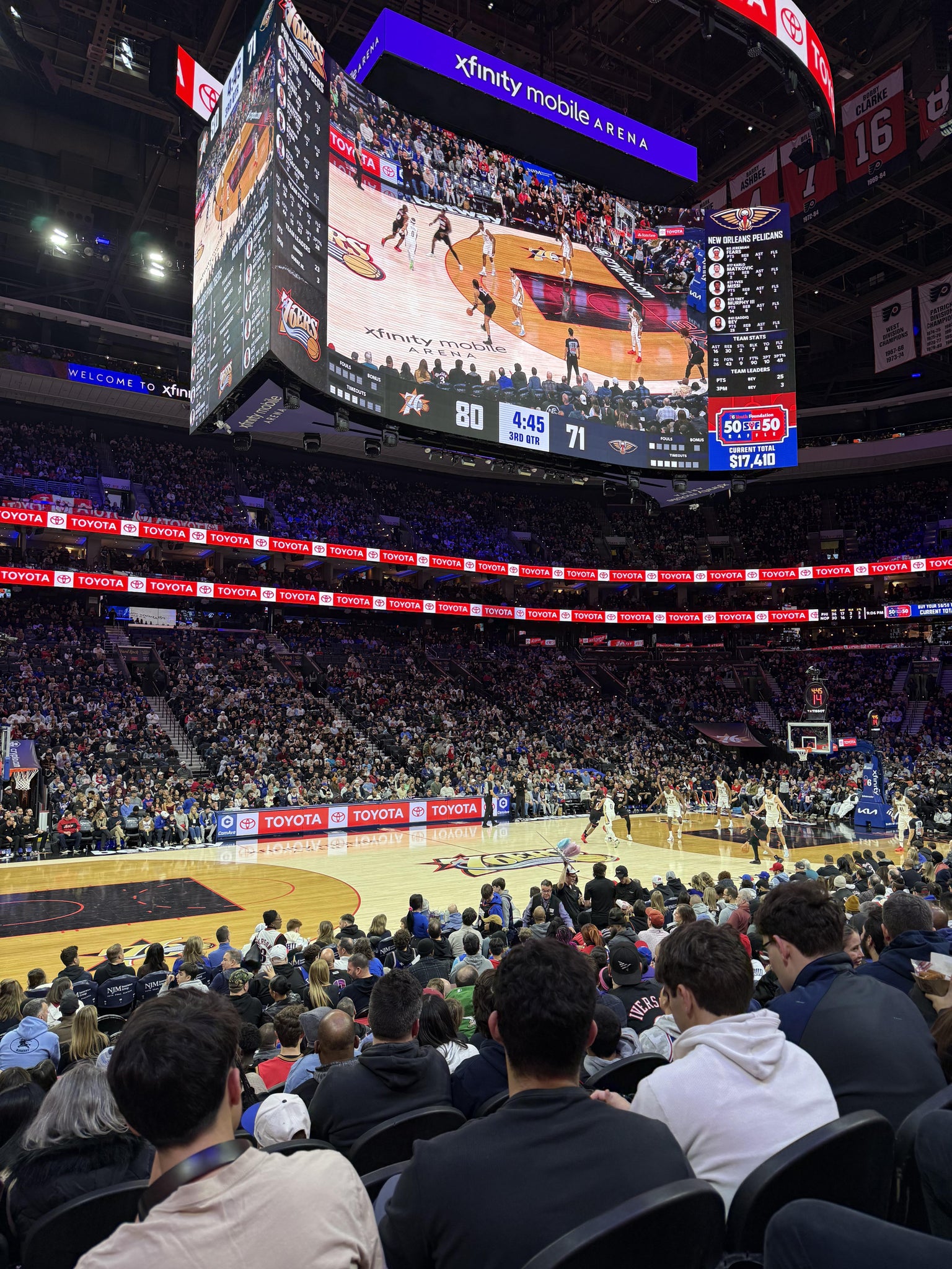 Real Fan View taken from Section 112 at Xfinity Mobile Arena by Noel A
