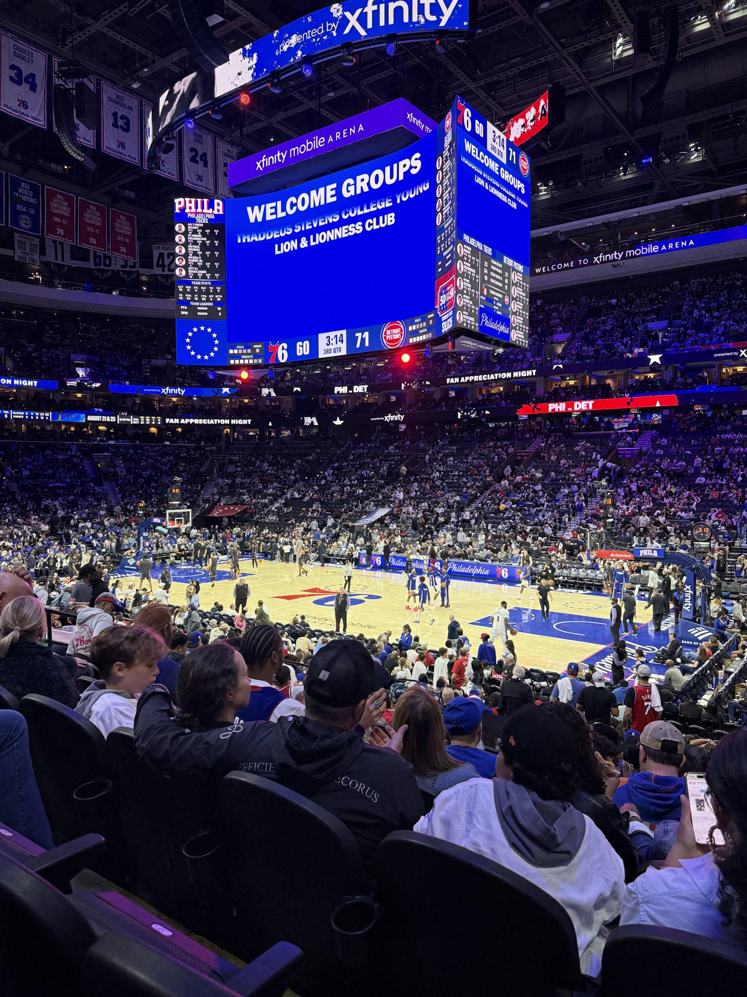 Real Fan View taken from Section 115 at Xfinity Mobile Arena by Danilo A