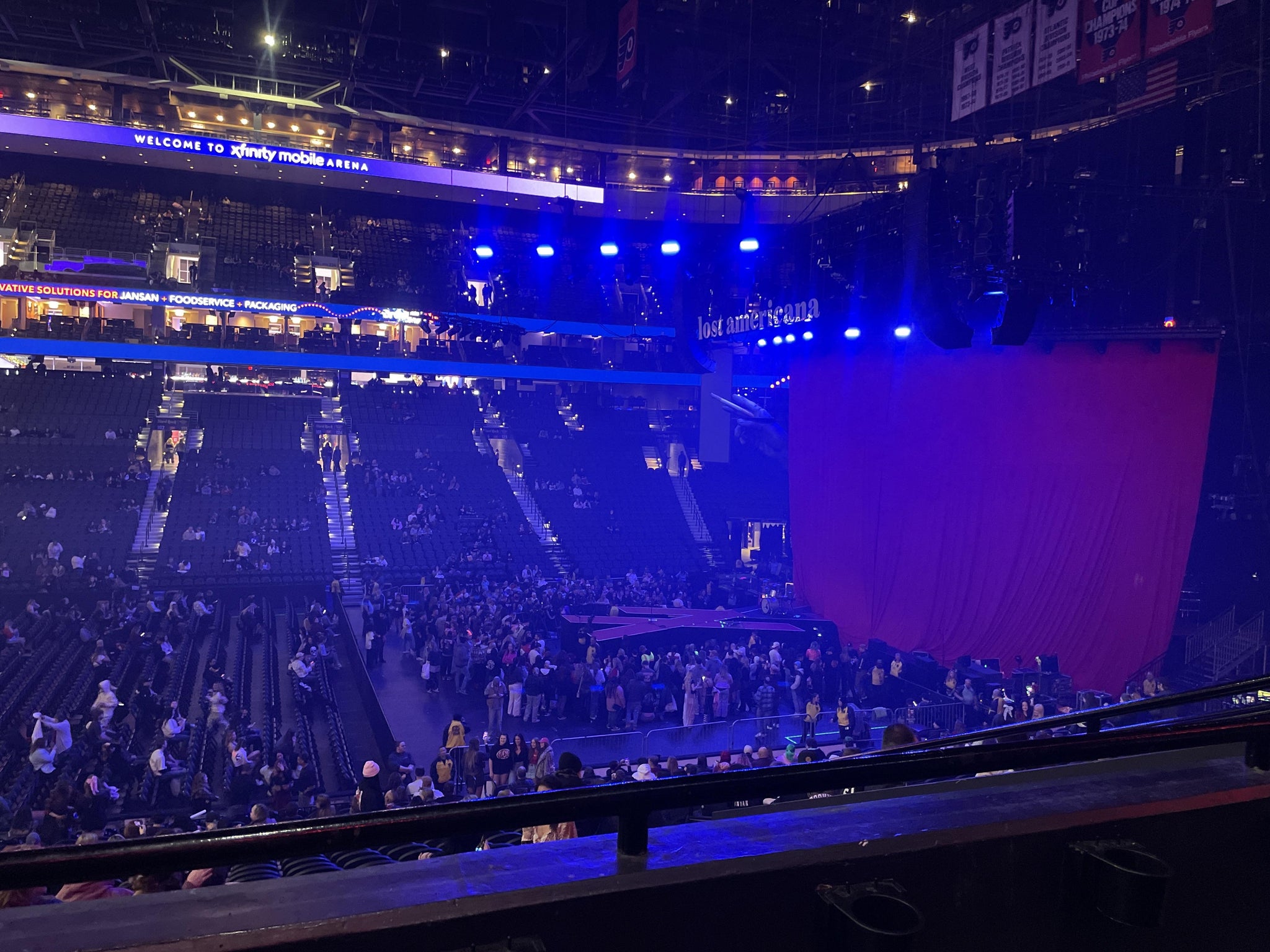 Real Fan View taken from Club Box 13 at Xfinity Mobile Arena by Karina P