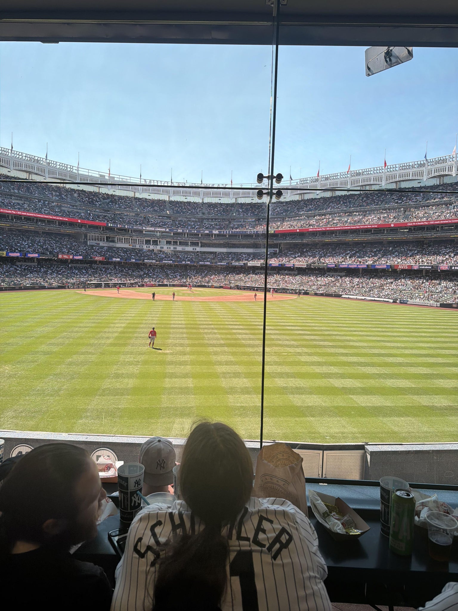 Real Fan View taken from Center Field Sports BAR 3 at Yankee Stadium by Steven P