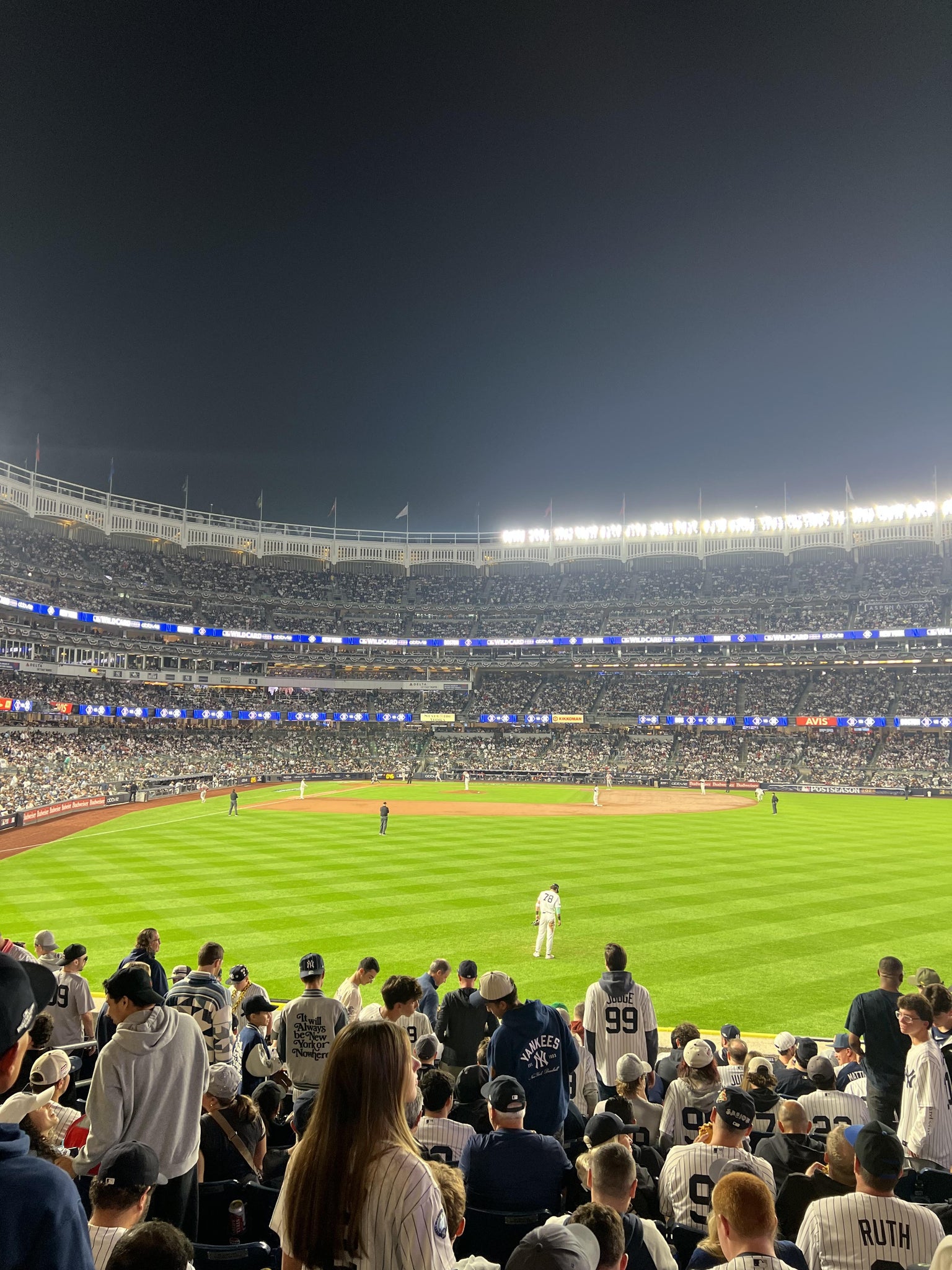 Real Fan View taken from Field Level 104 at Yankee Stadium by Mike C