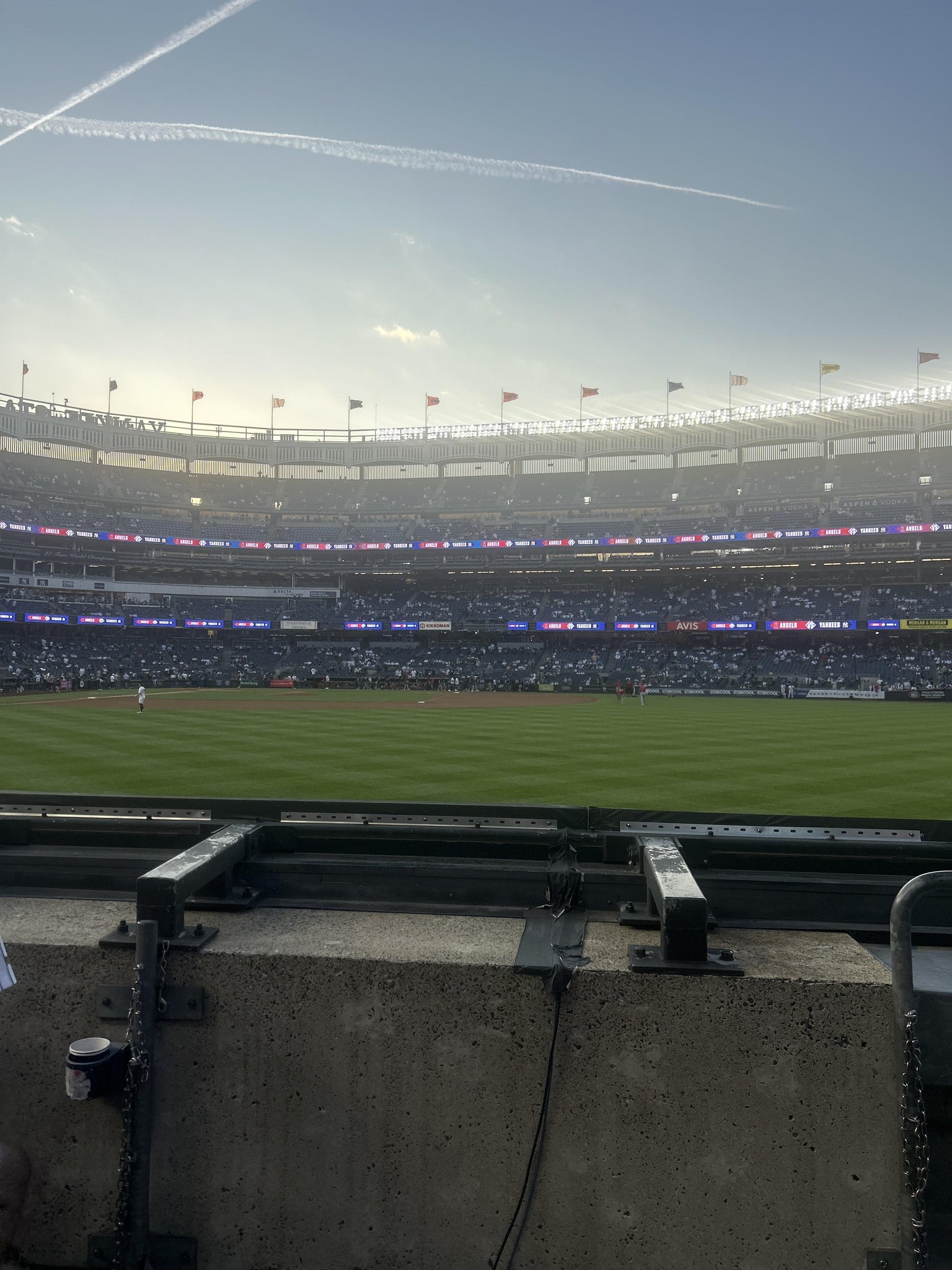 Real Fan View taken from Field Level 104 at Yankee Stadium by Adriana Y