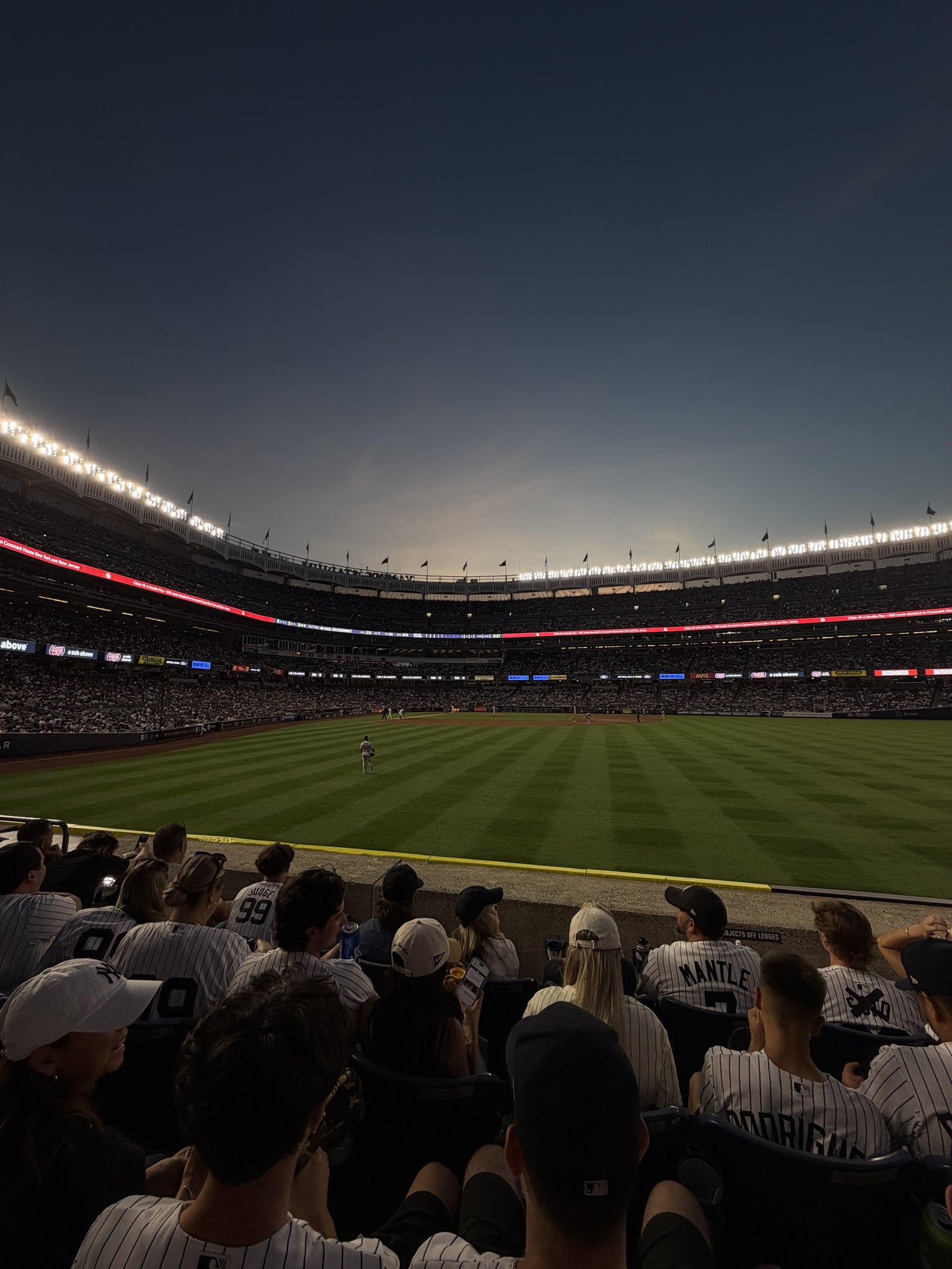 Real Fan View taken from Field Level 104 at Yankee Stadium by William M