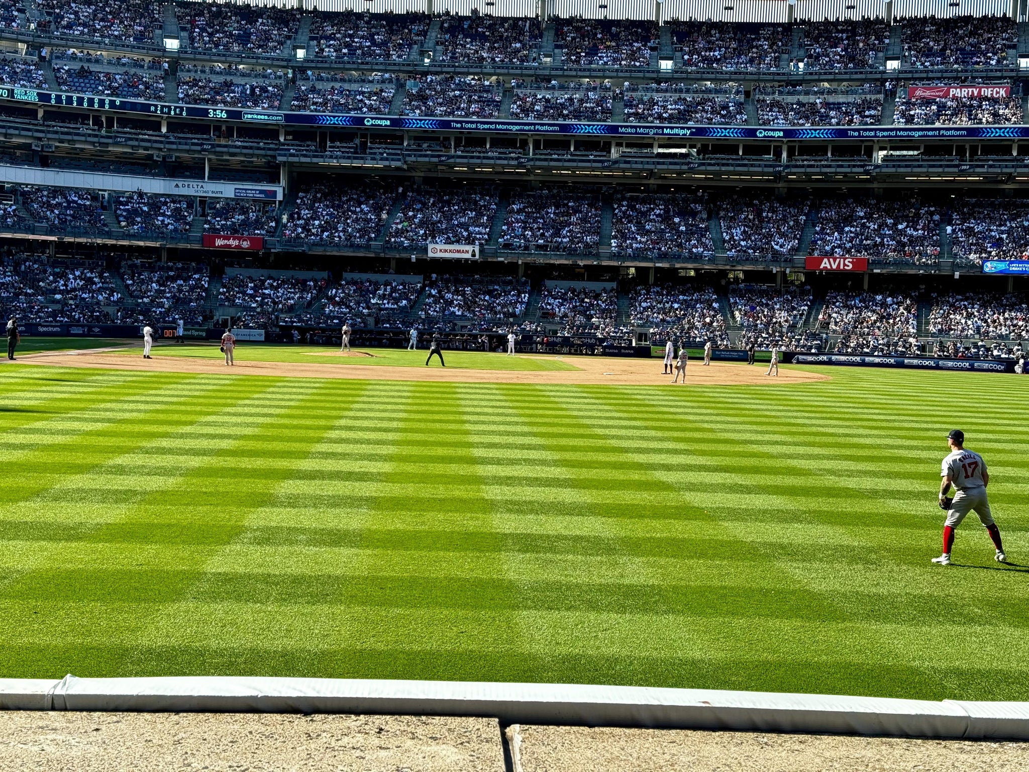 Real Fan View taken from Field Level 105 at Yankee Stadium by Douglas O